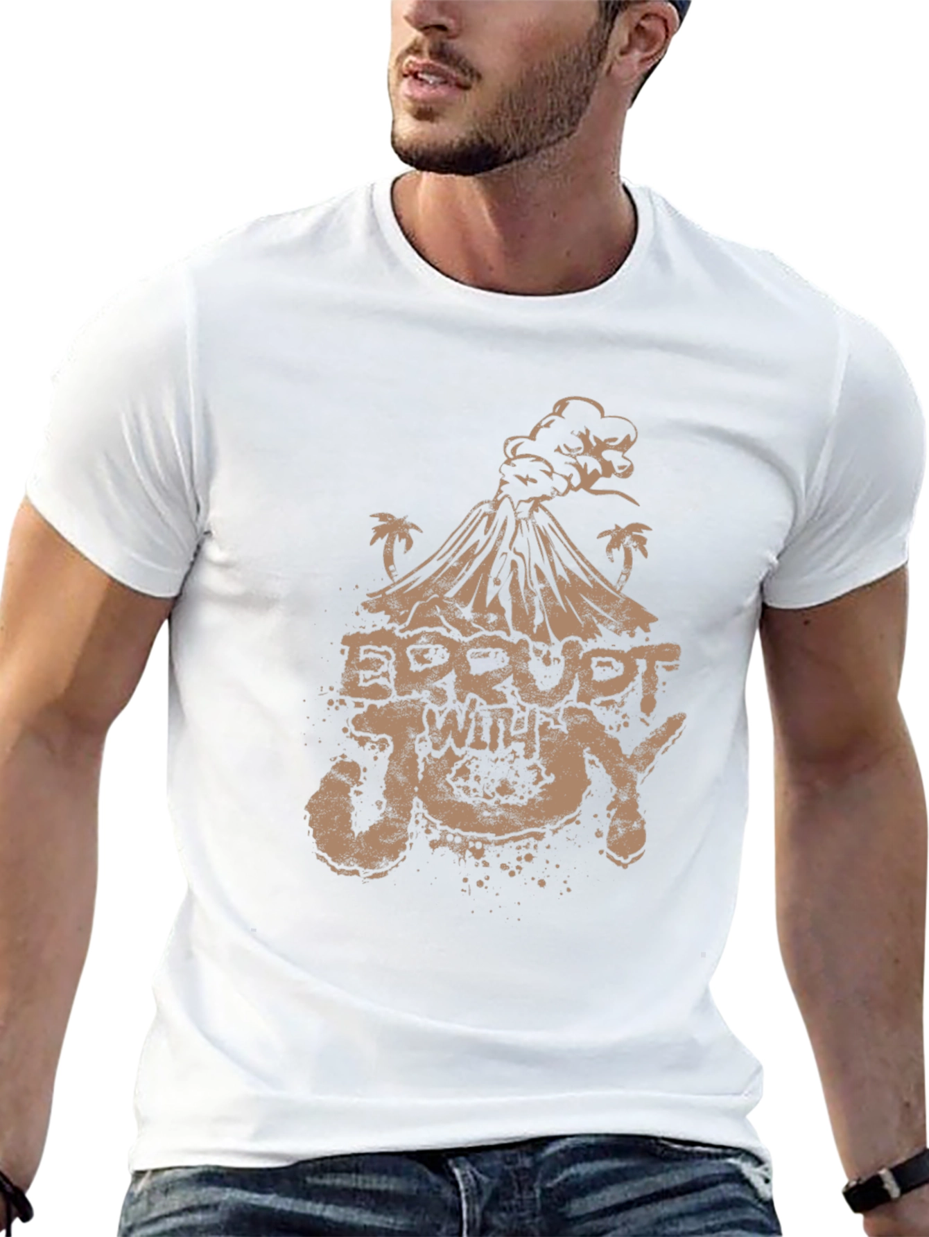 Erupt With Joy T-Shirt - Volcano Graphic Tee