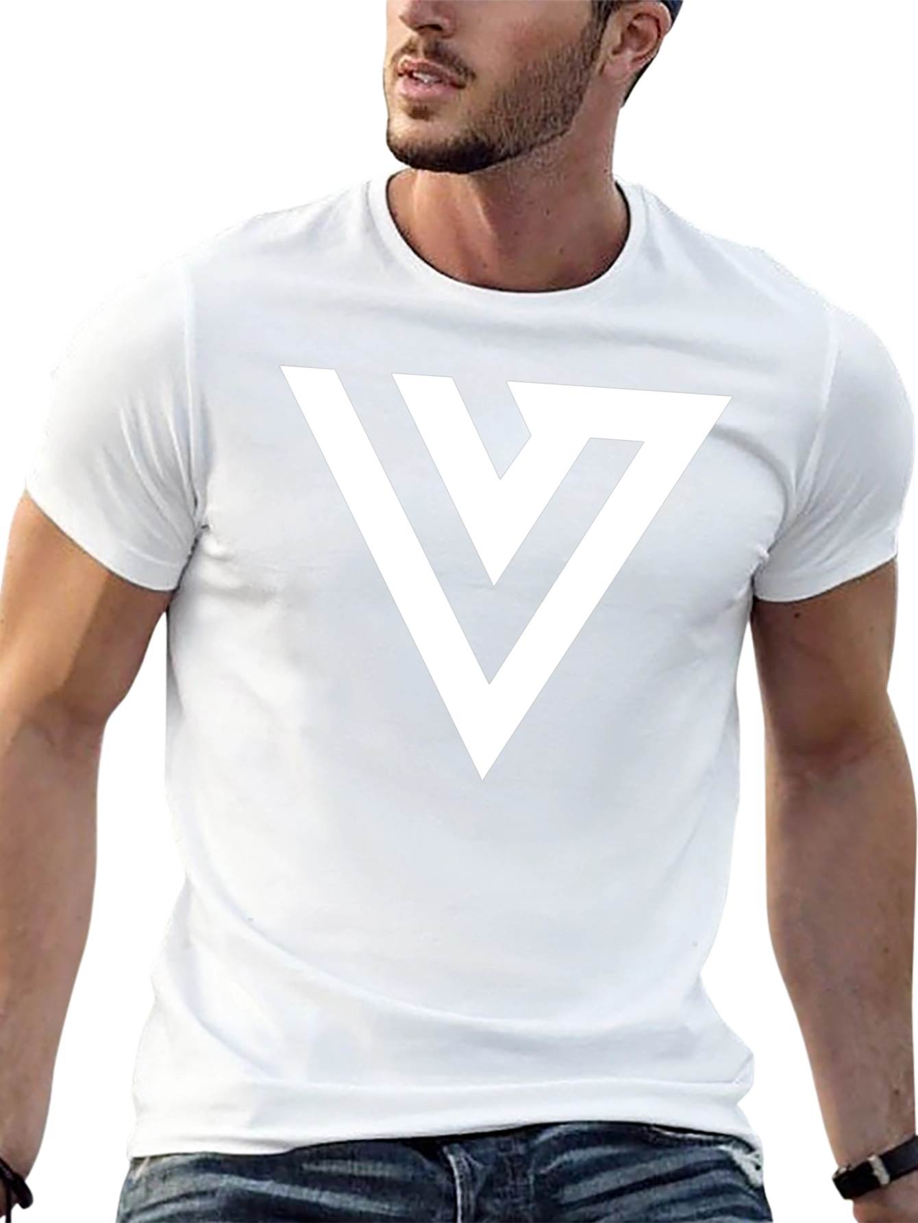 Minimalist V Logo Black T-Shirt