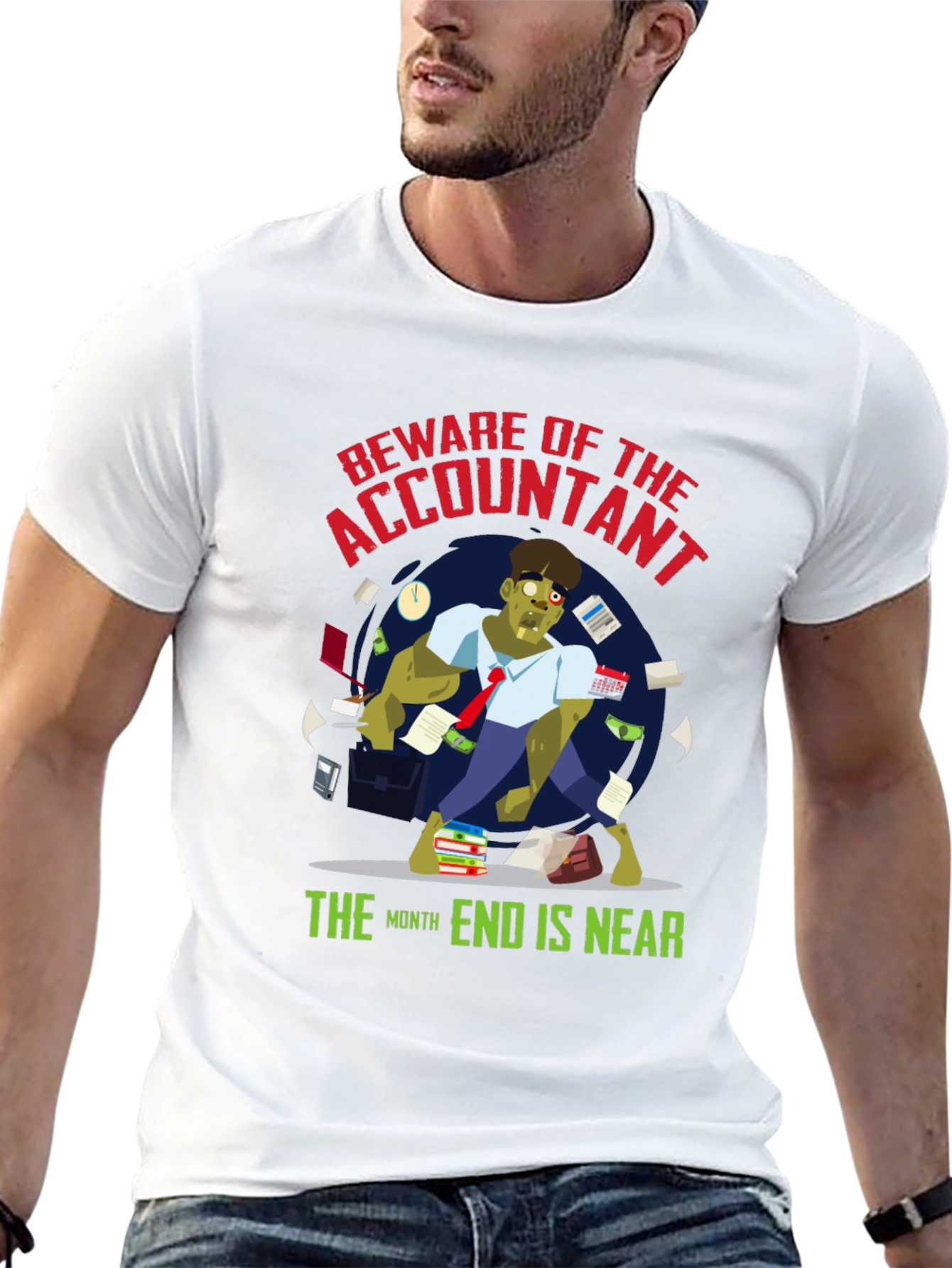 Accountant Zombie T-Shirt - Month End is Near
