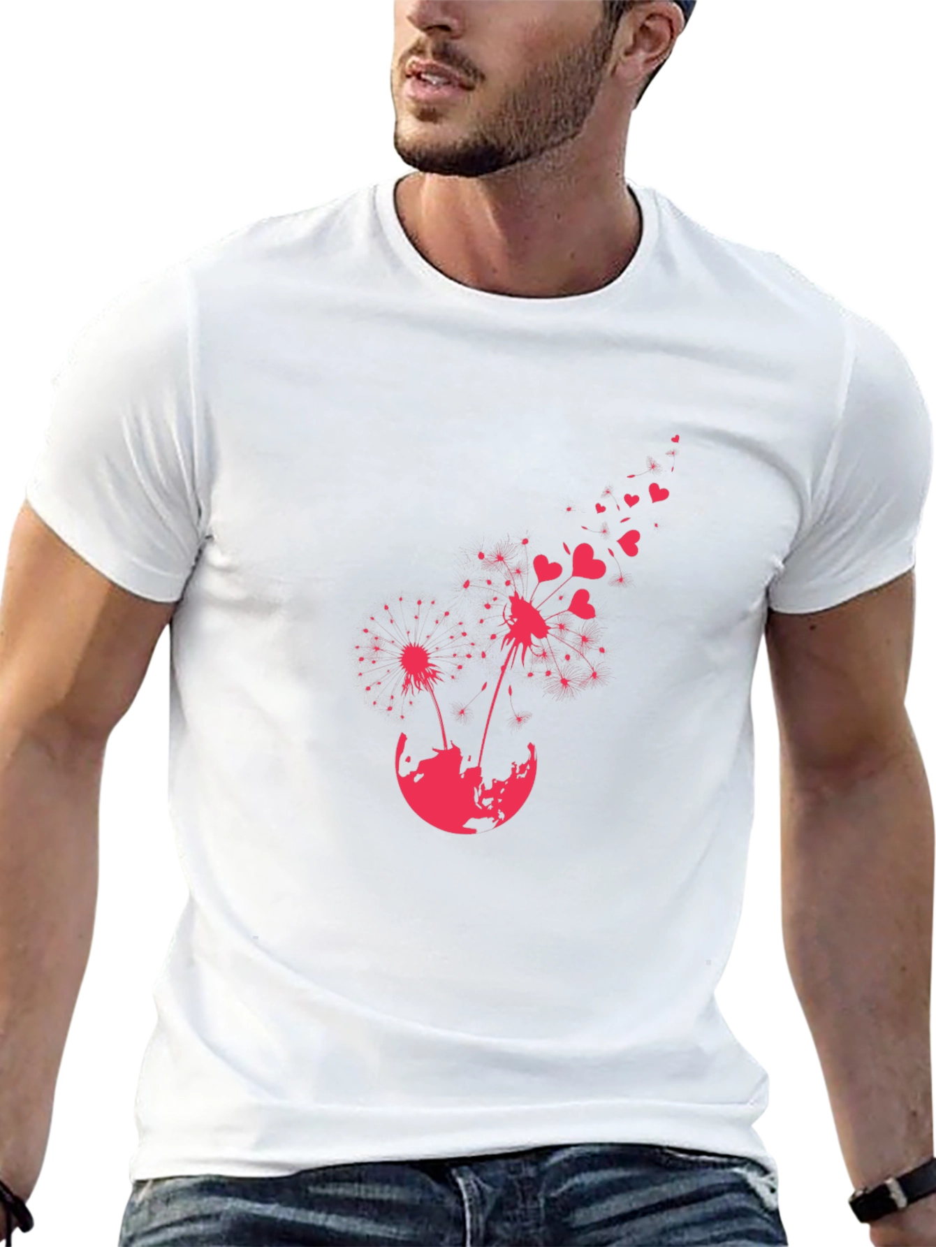 Black Dandelion Heart T-Shirt