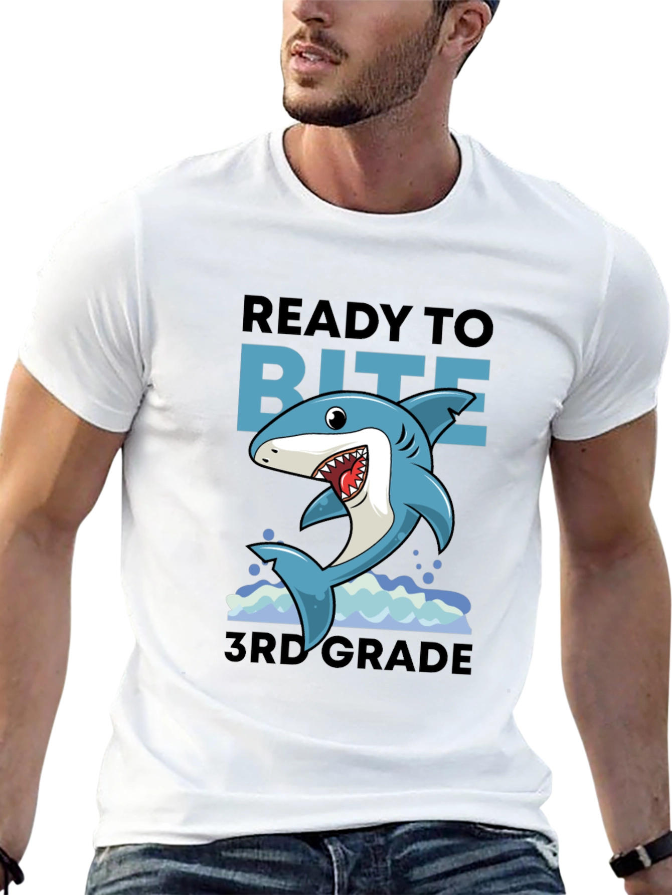 Ready to Bite 3rd Grade Shark T-Shirt