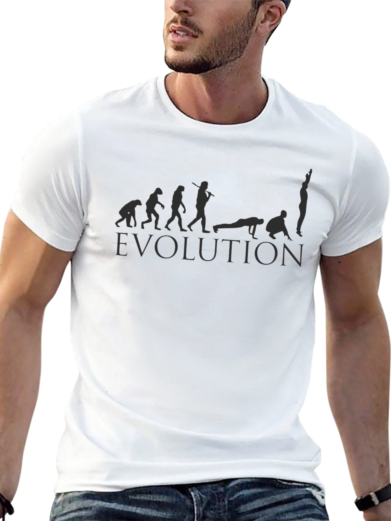 Evolution of Yoga Black Graphic T-Shirt