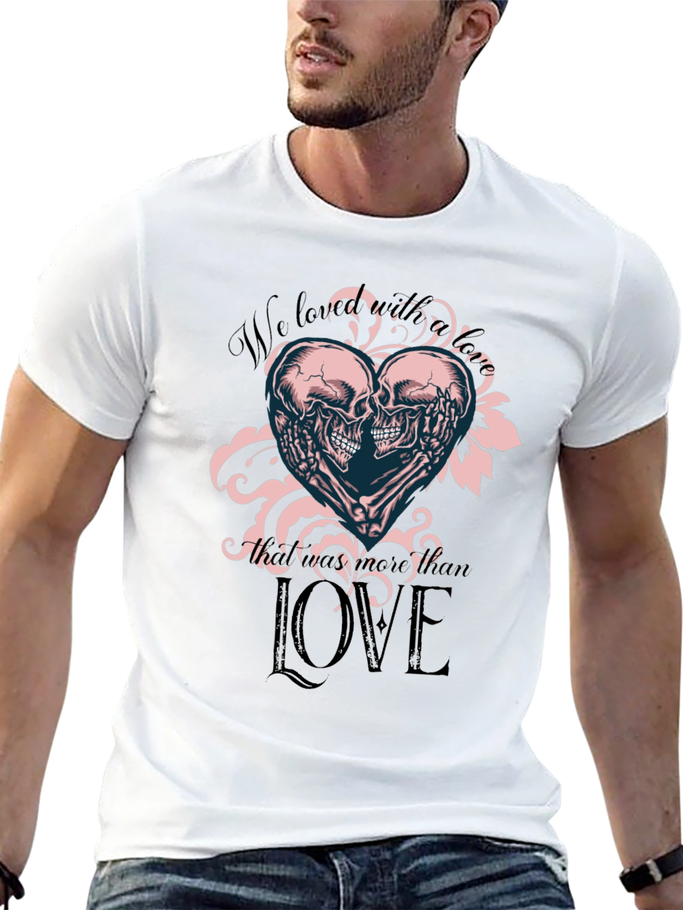 Skull Love T-Shirt - Romantic Gothic Tee