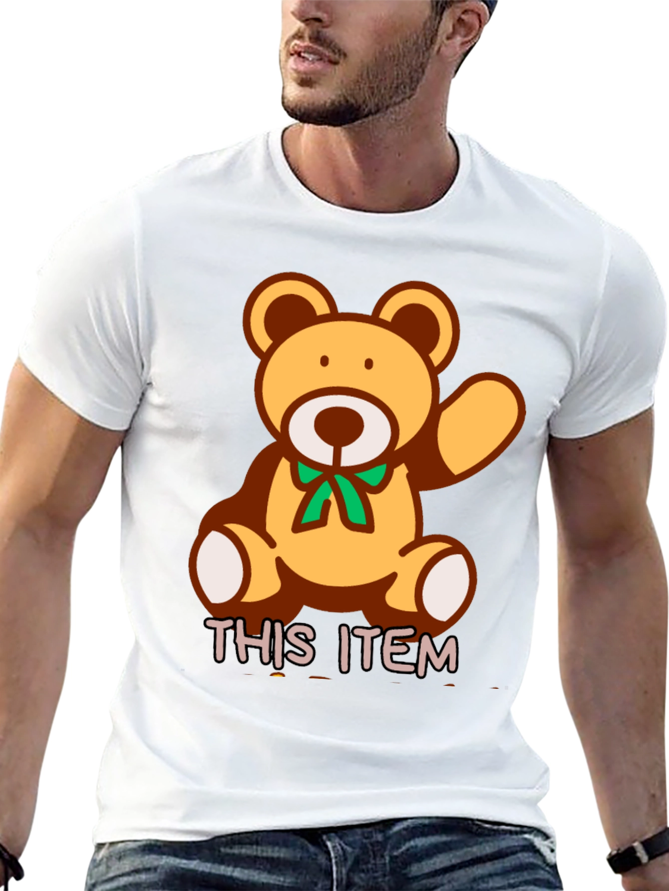 Cute Teddy Bear Graphic T-Shirt - Soft Cotton Blend
