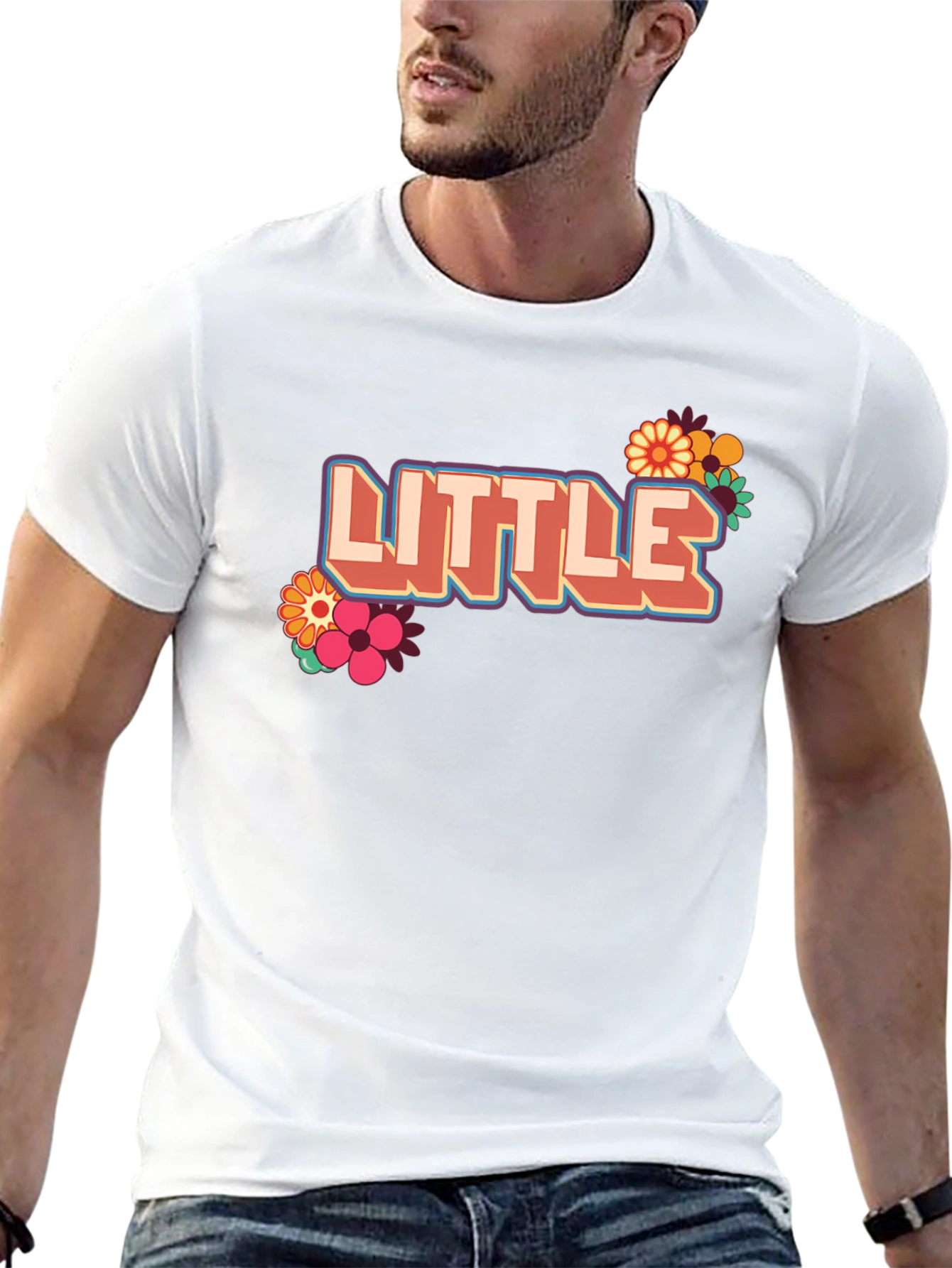 Retro Little T-Shirt with Floral Design