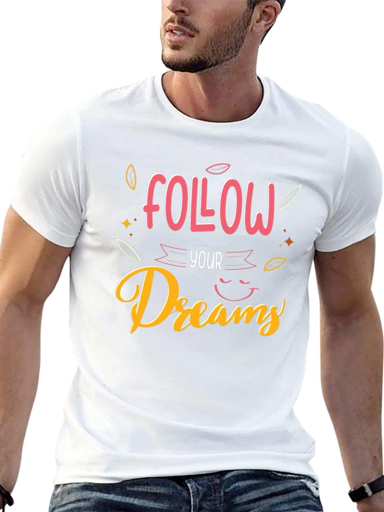 Follow Your Dreams Black Graphic Tee