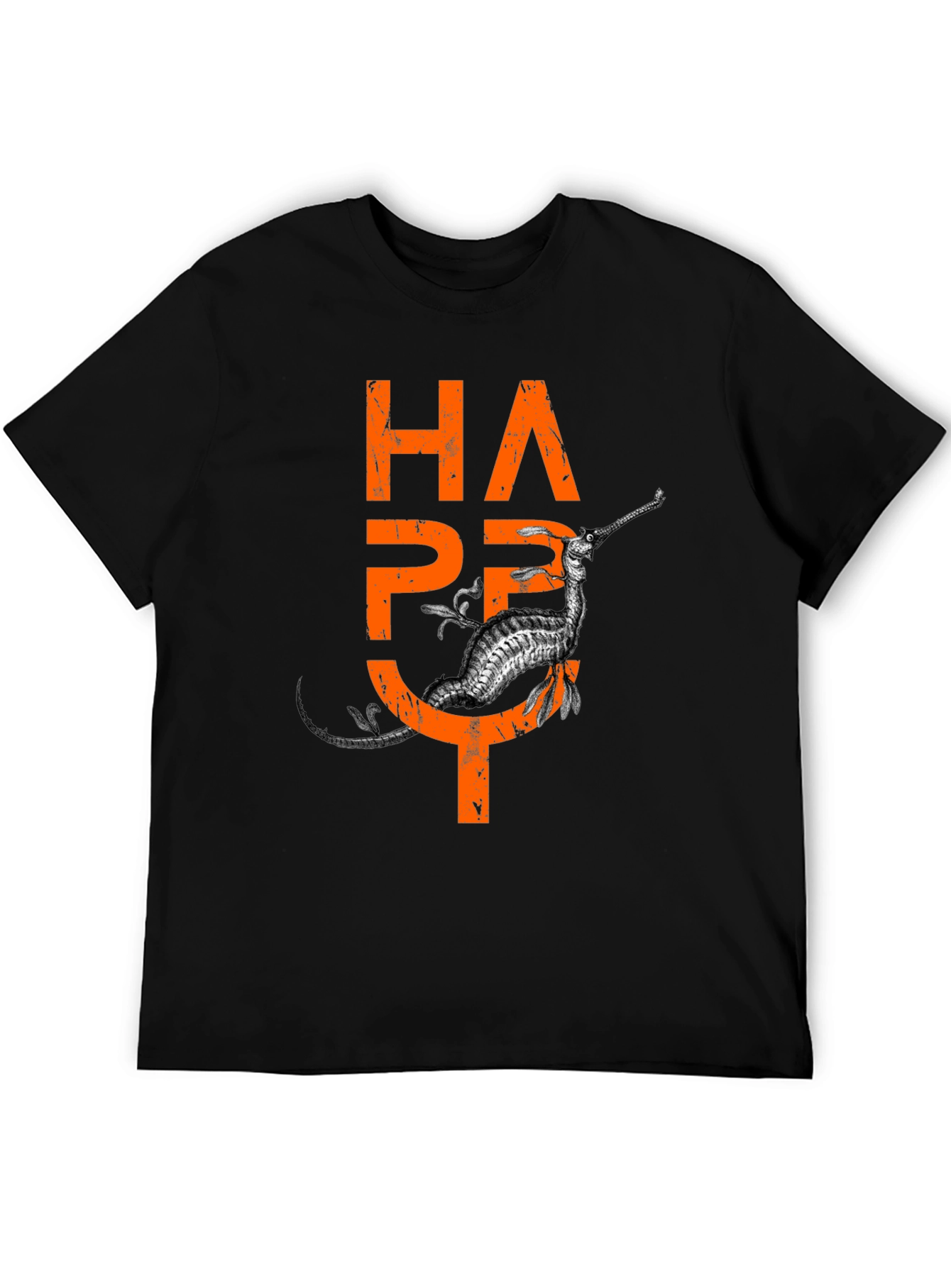 Happy Sea Dragon Graphic Tee - Black