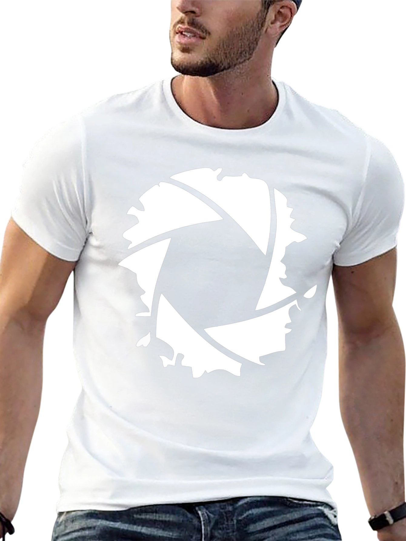 Abstract Aperture Black T-Shirt