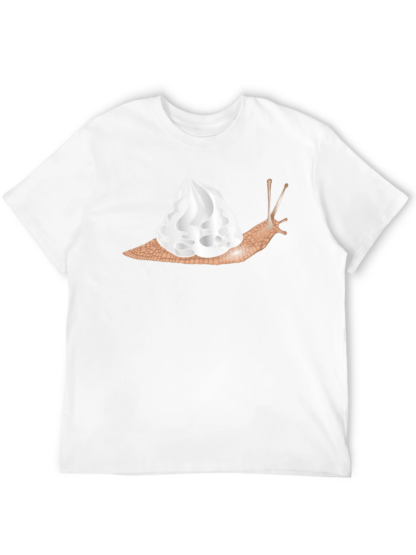 Snail Whipped Cream Graphic Tee - Unique Fashion