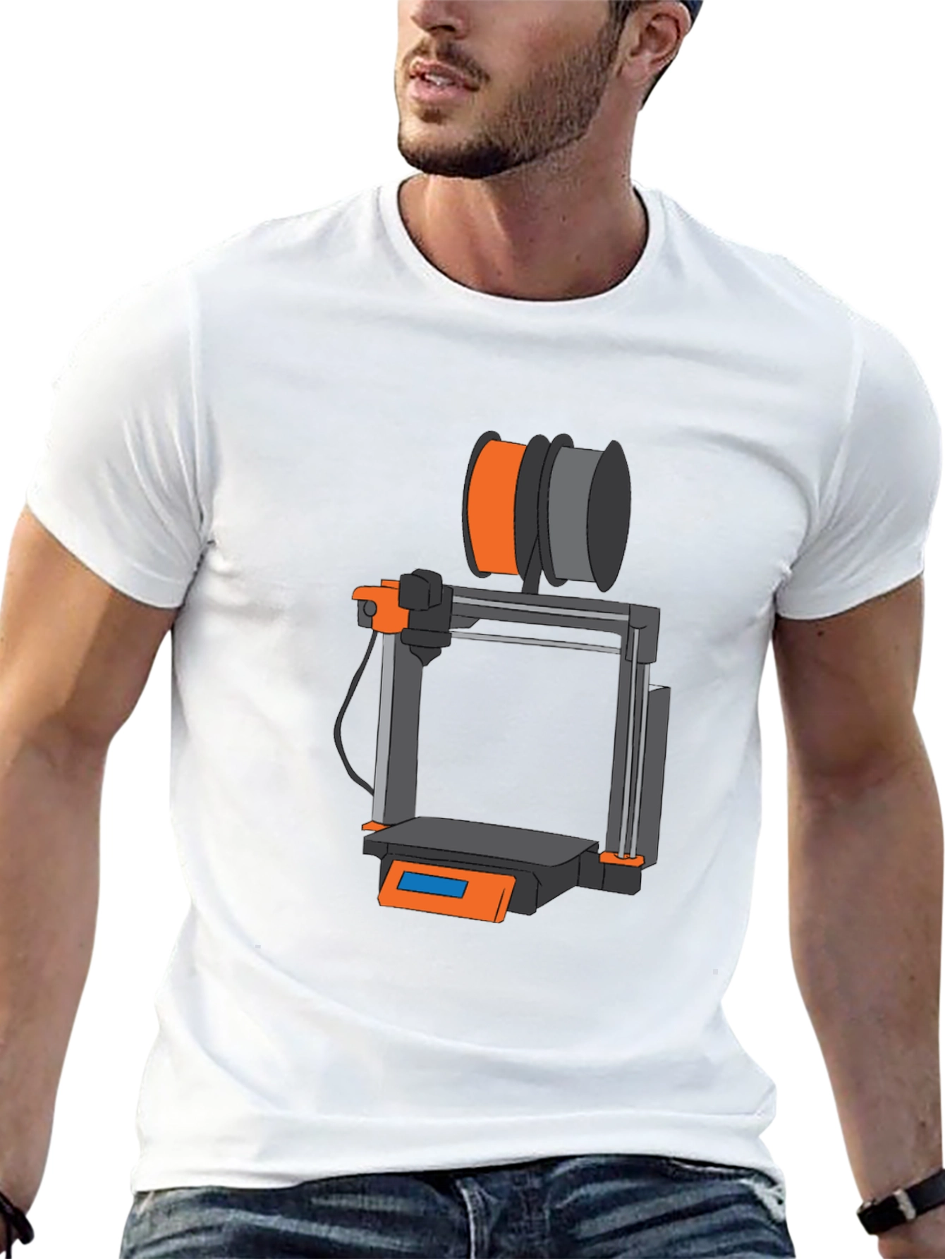 3D Printer Graphic T-Shirt - Black Tee