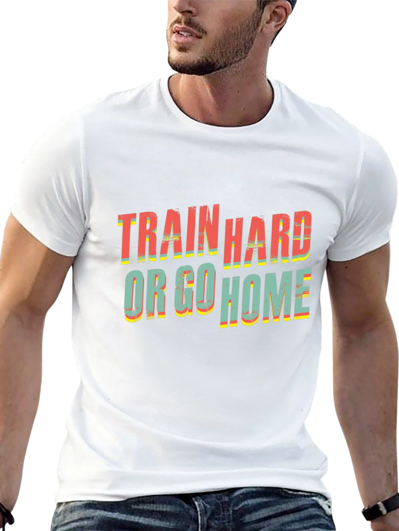 Train Hard T-Shirt - Motivational Workout Tee