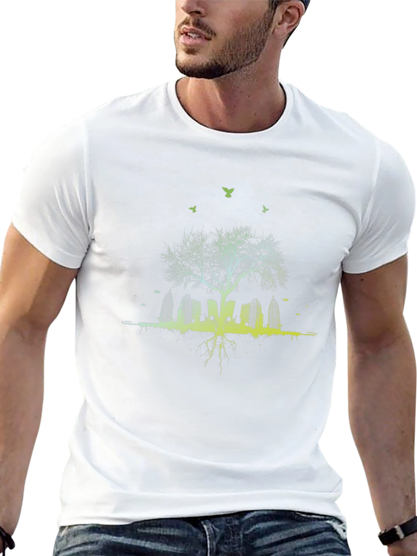 Urban Tree Graphic Black T-Shirt