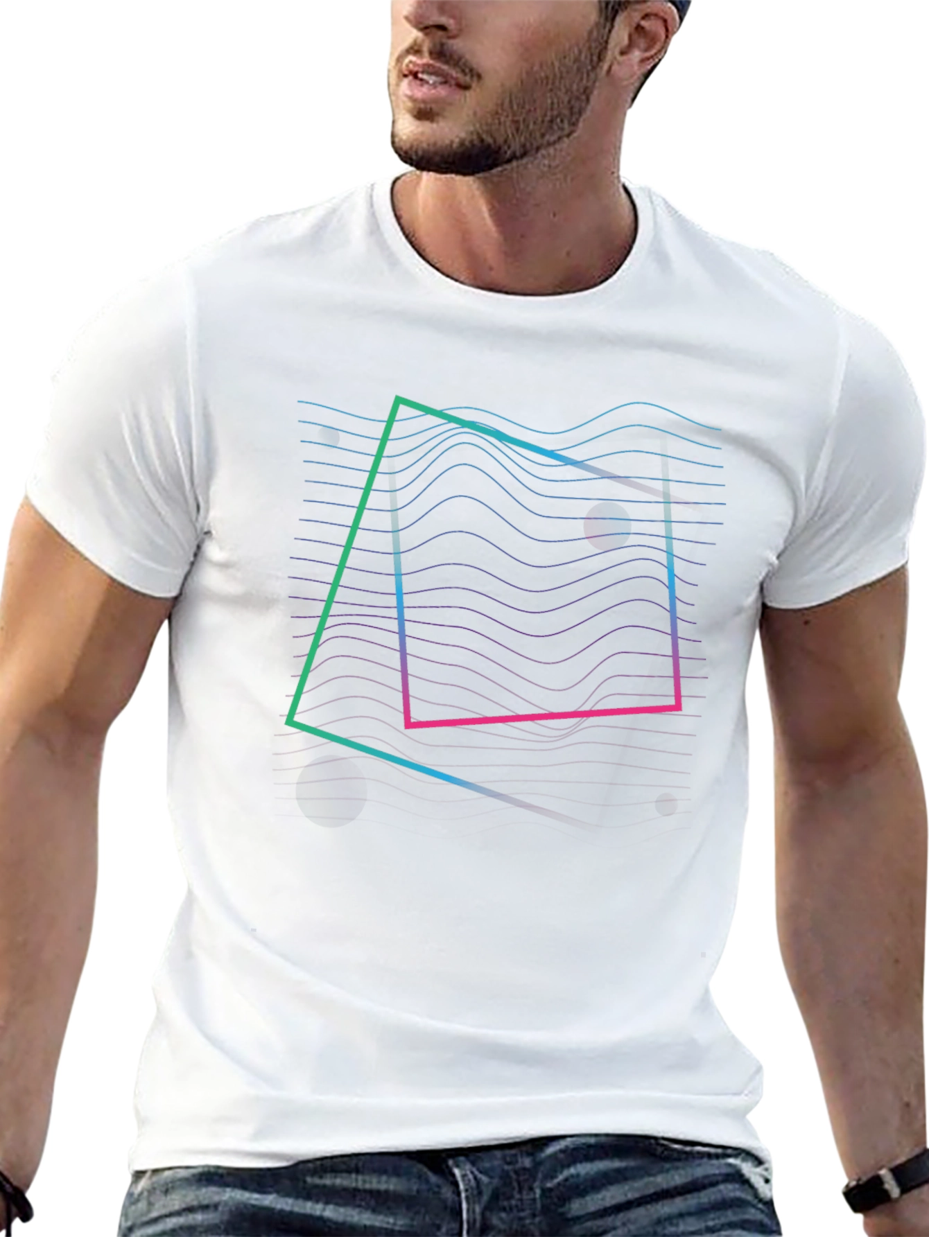Retro Wave Graphic Tee - Black