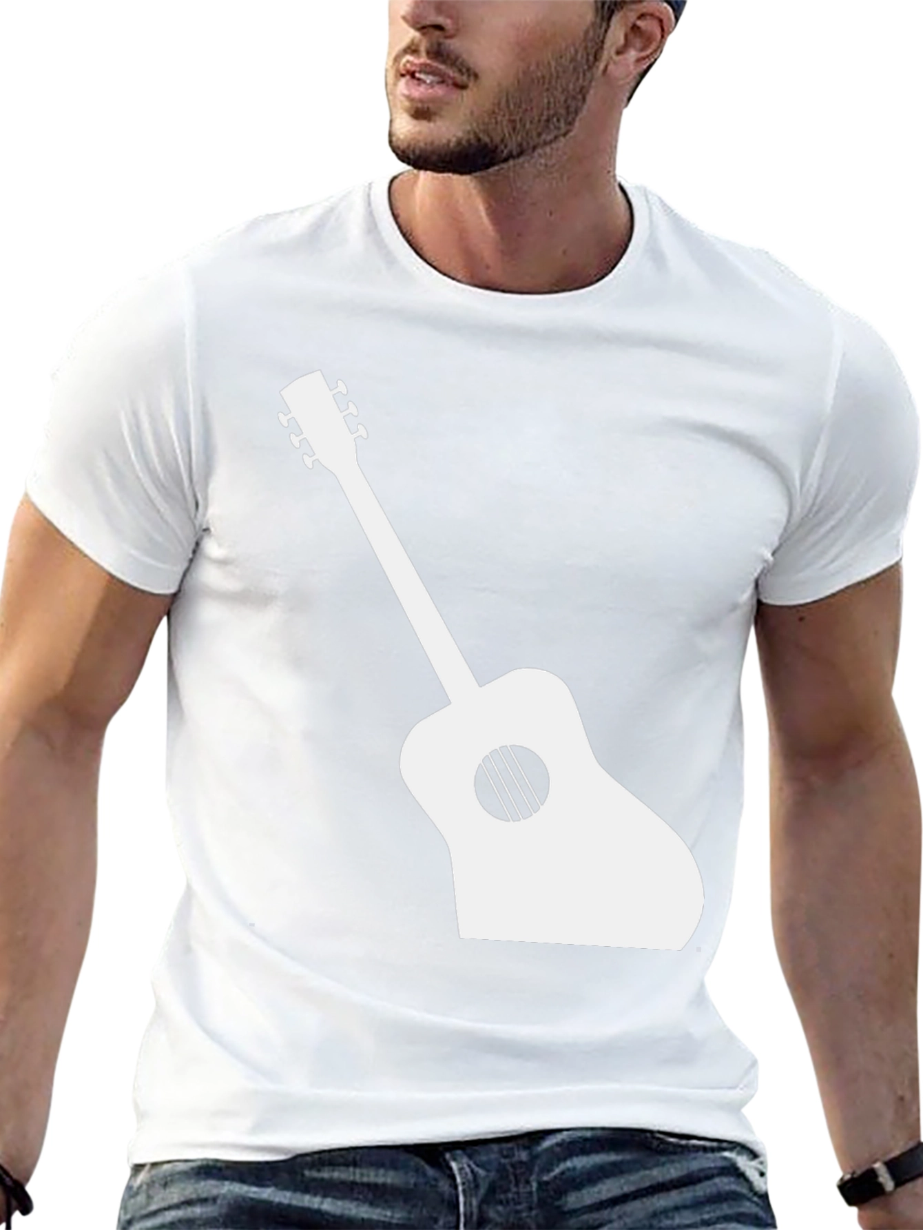 Guitar Graphic Tee - Musicians Black T-Shirt