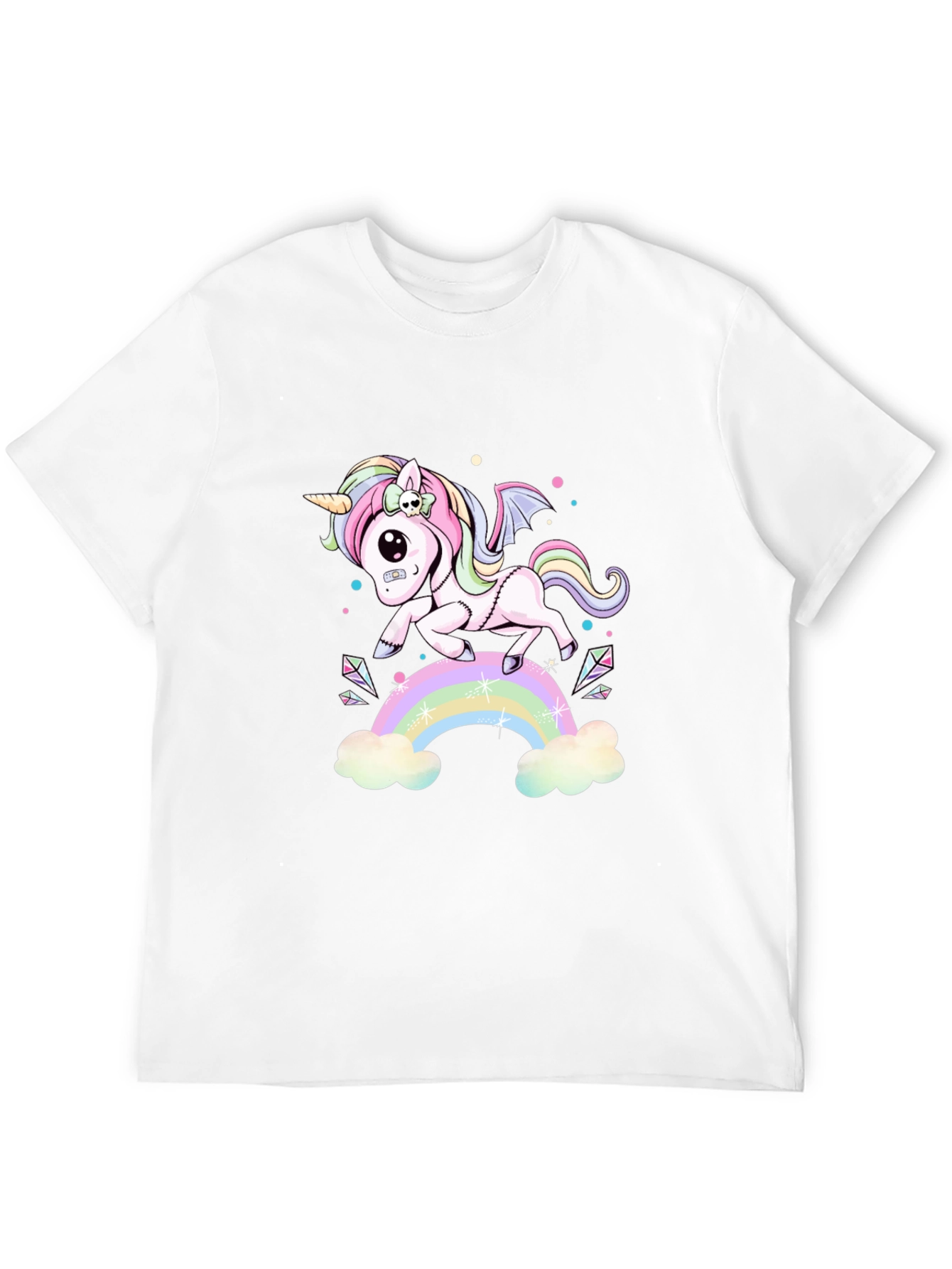 Gothic Pastel Unicorn Black T-Shirt