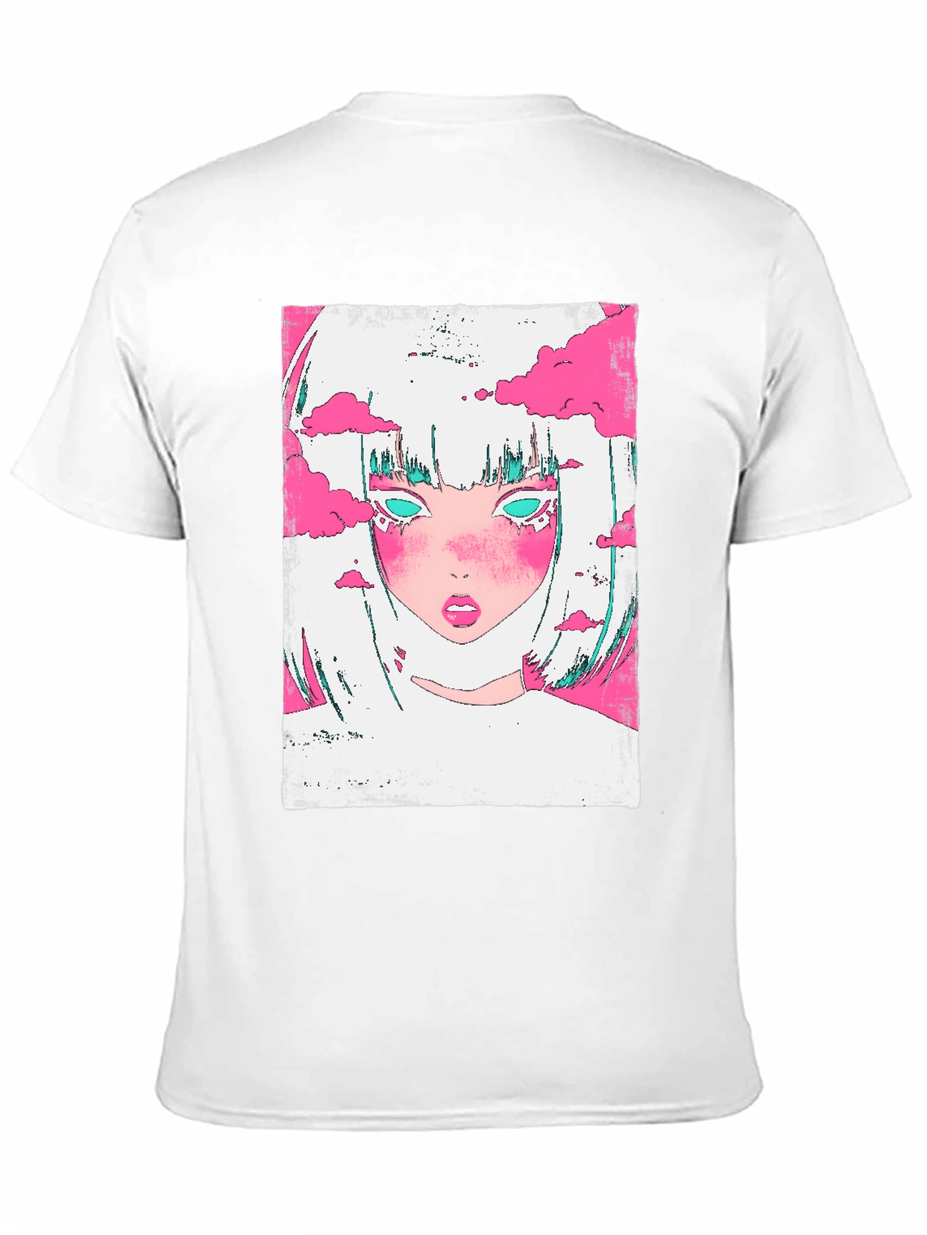 Anime Girl Cloud Tee - Cool Graphic Print Shirt