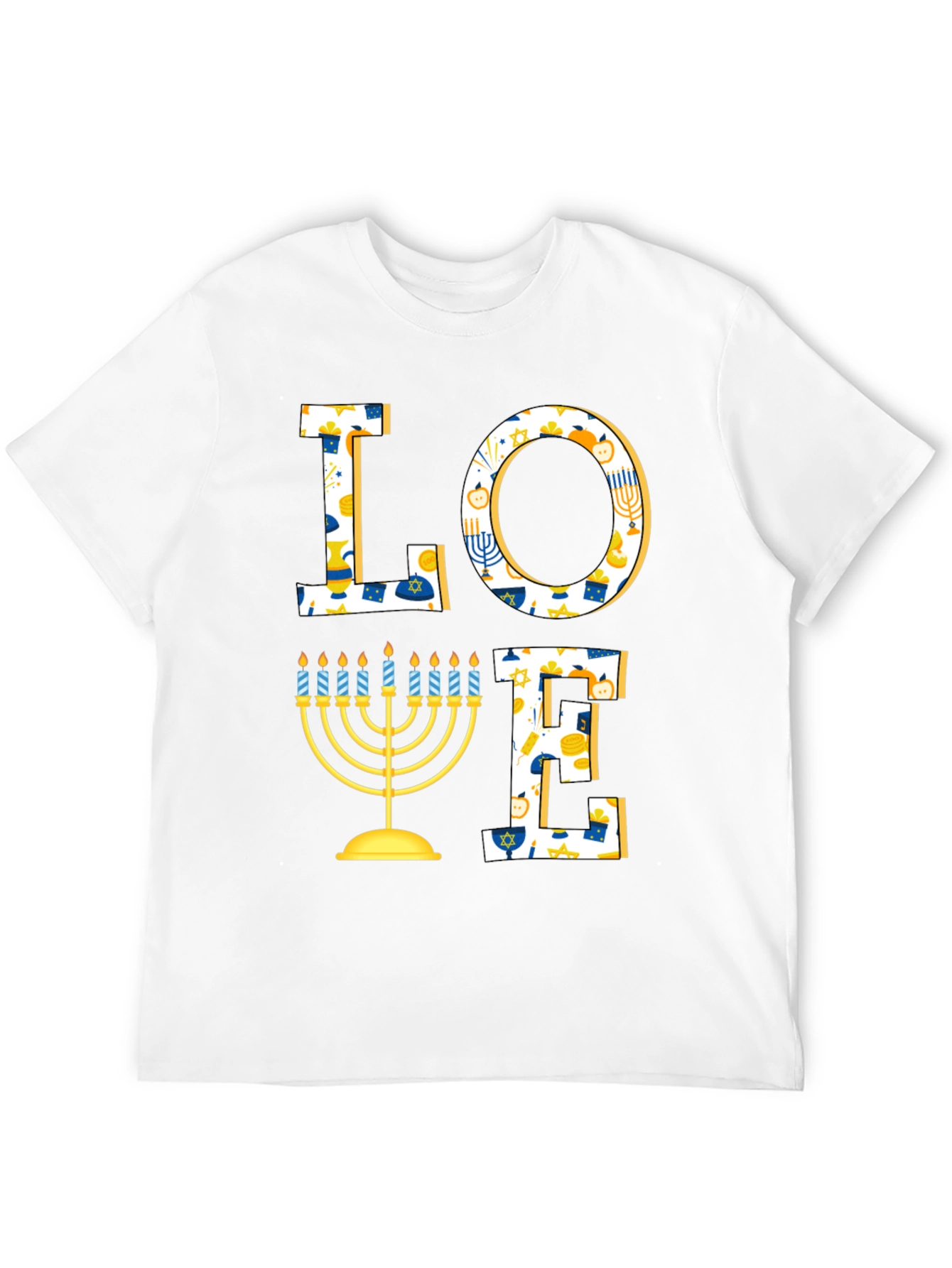 Hanukkah Love T-Shirt - Holiday Festive Graphic Tee