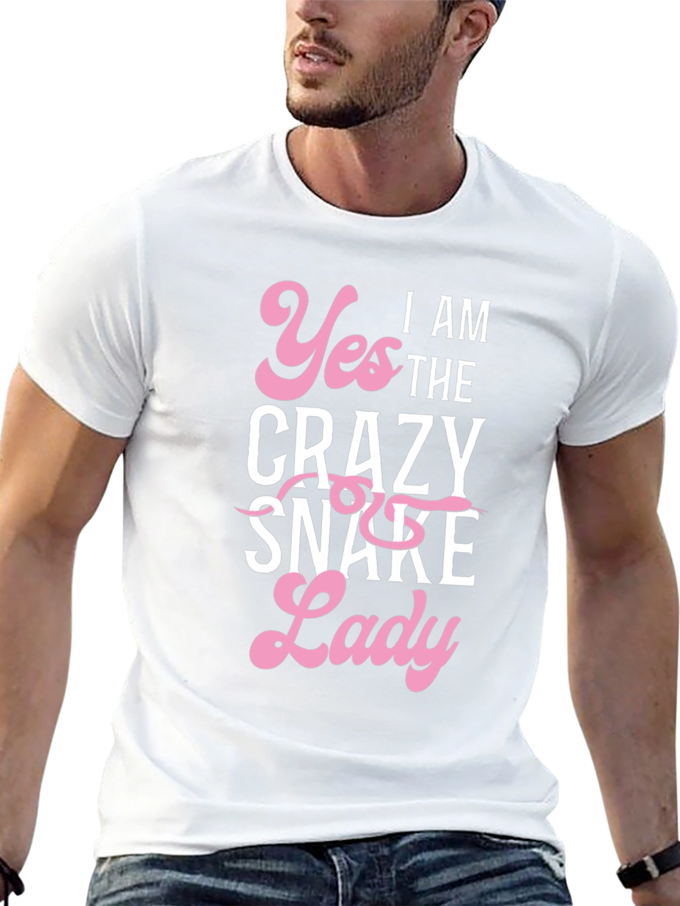 Crazy Snake Lady Graphic T-Shirt