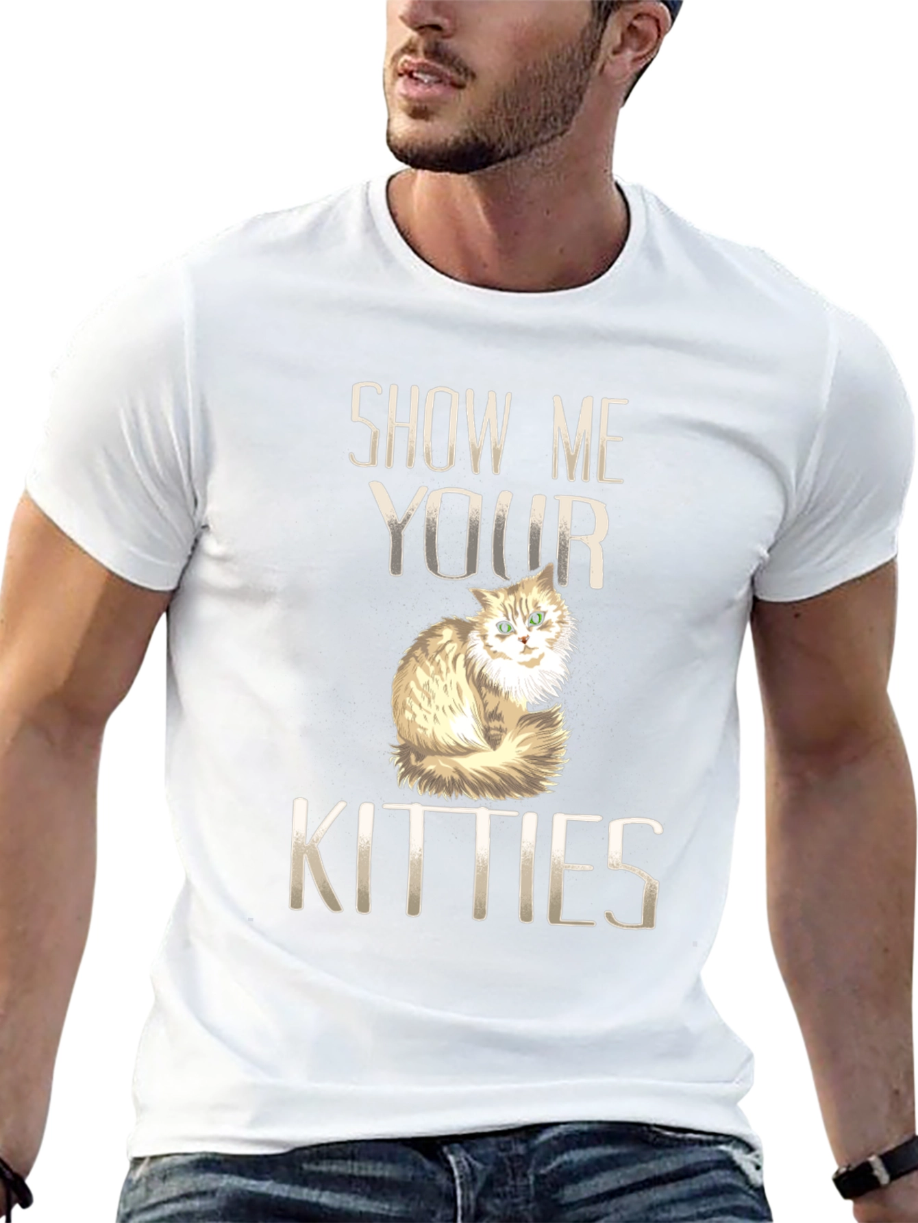 Show Me Your Kitties Black Graphic Tee