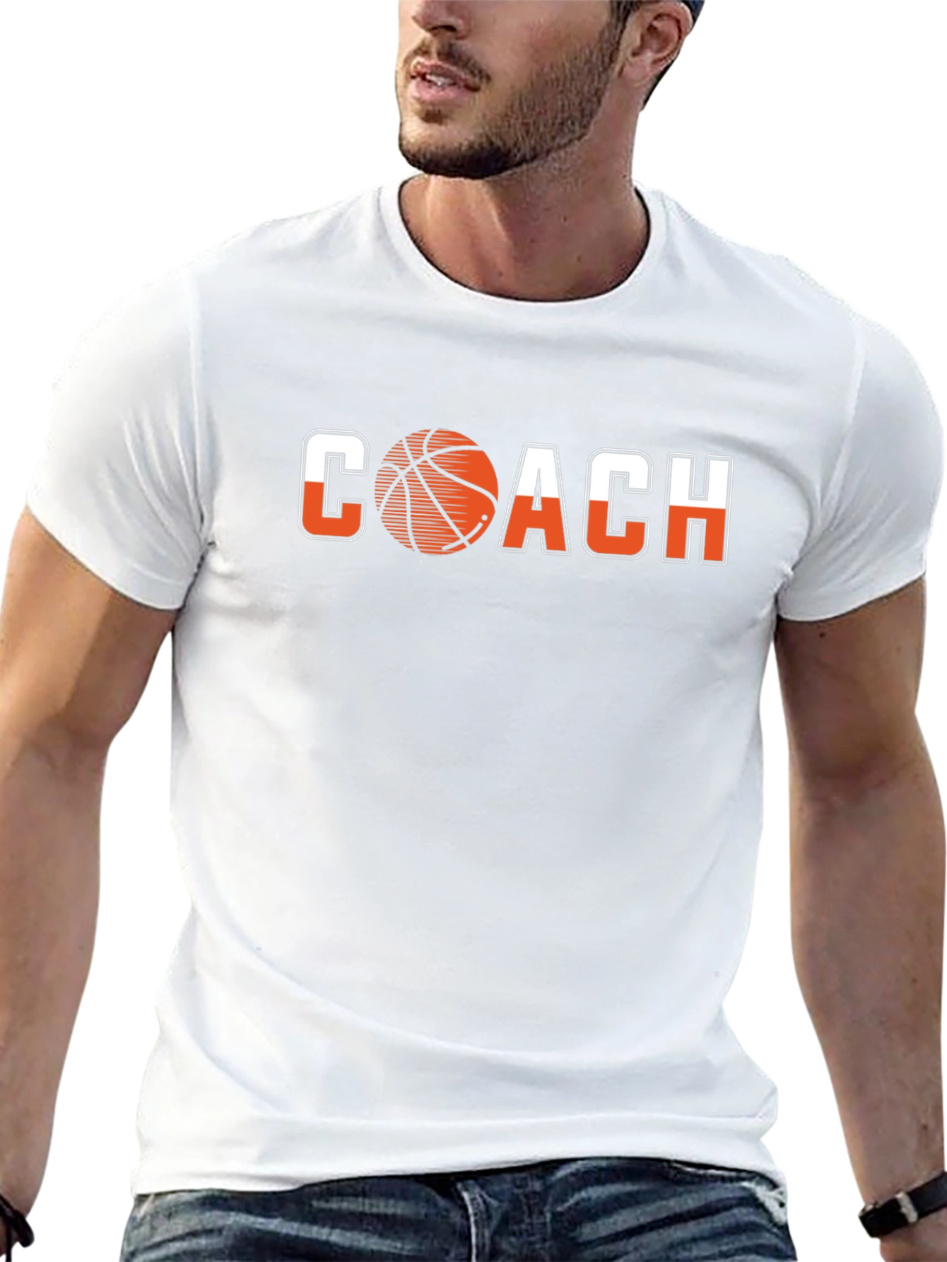 Basketball Coach Graphic Tee - Black