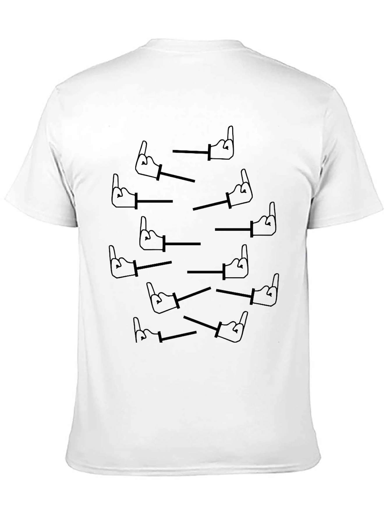 Middle Finger Gesture Pattern T-Shirt