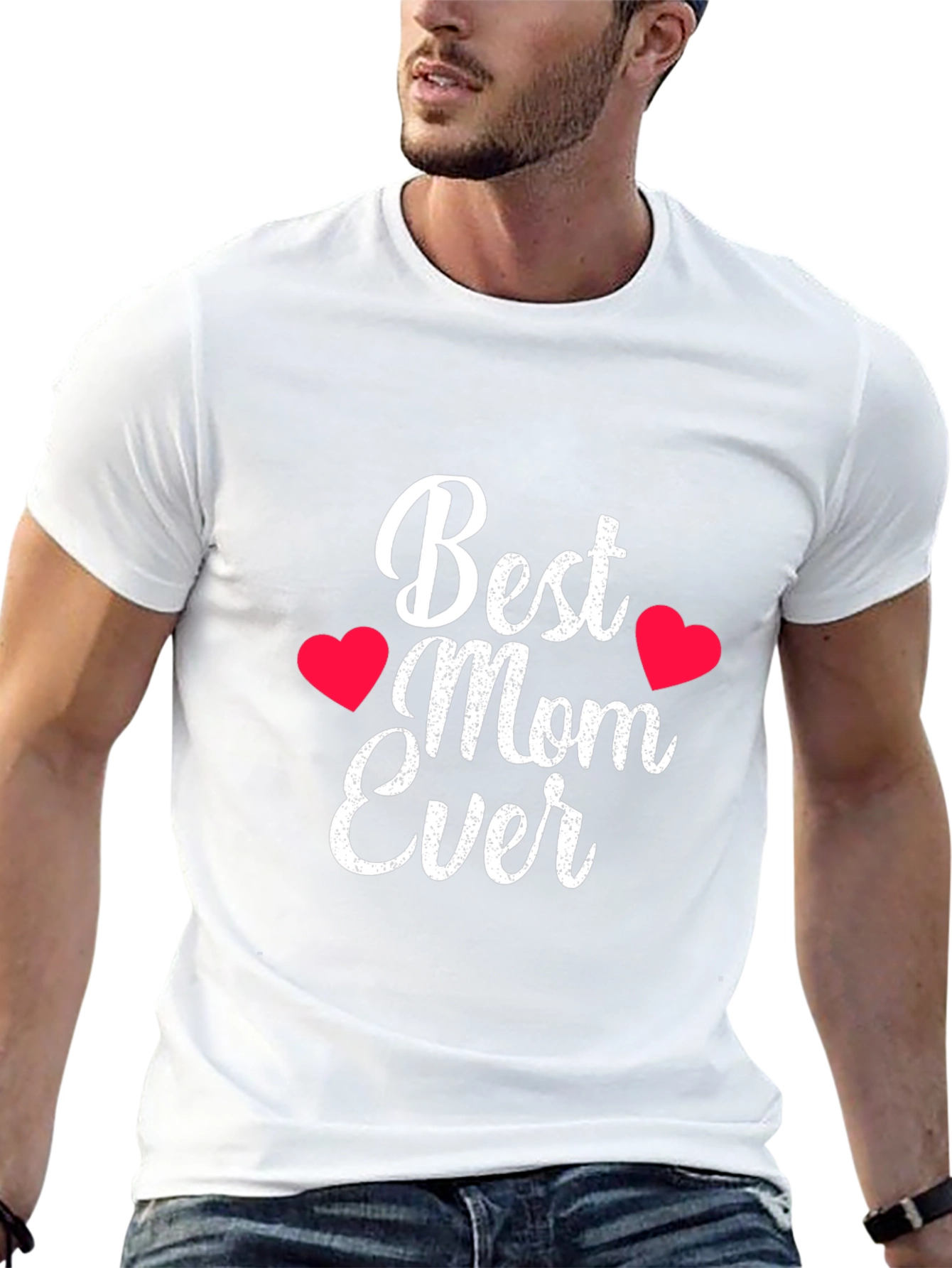 Best Mom Ever T-Shirt - Heart Accents