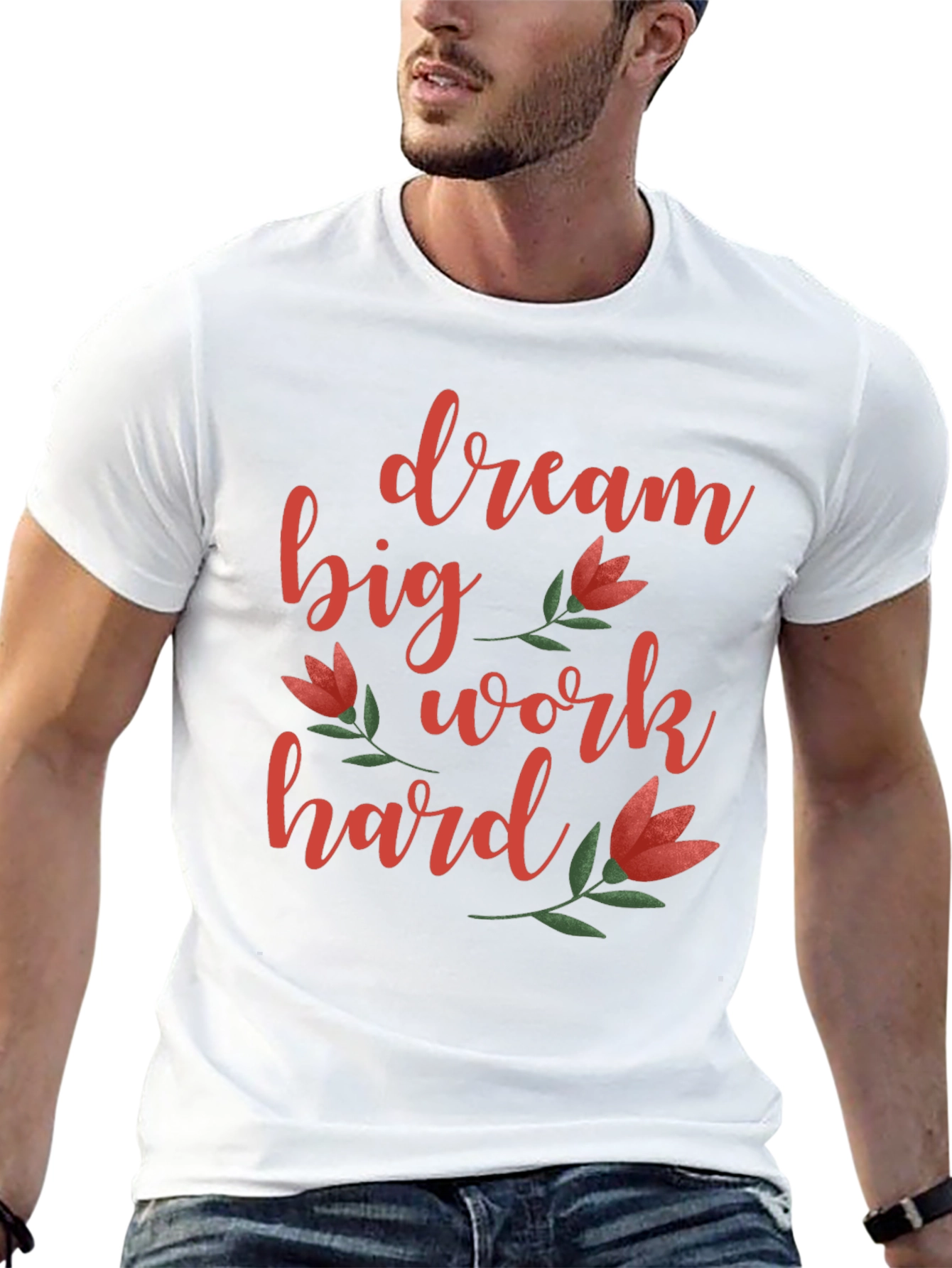 Dream Big T-Shirt - Black Cotton Graphic Tee