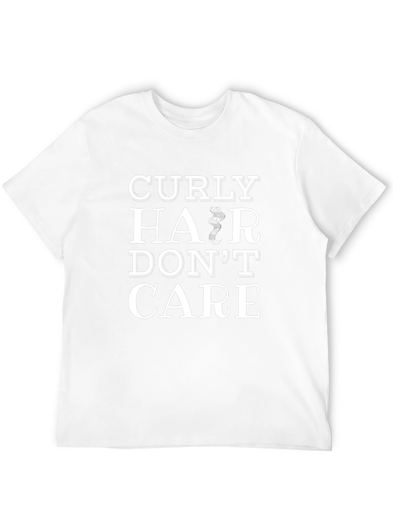Curly Hair Dont Care Black Tee