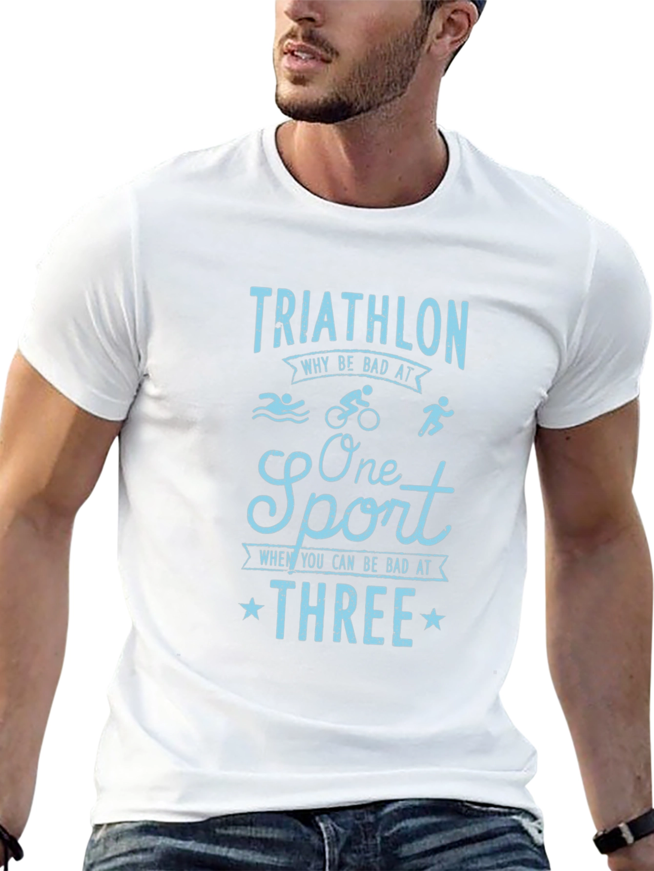 Triathlon Humor Graphic T-Shirt