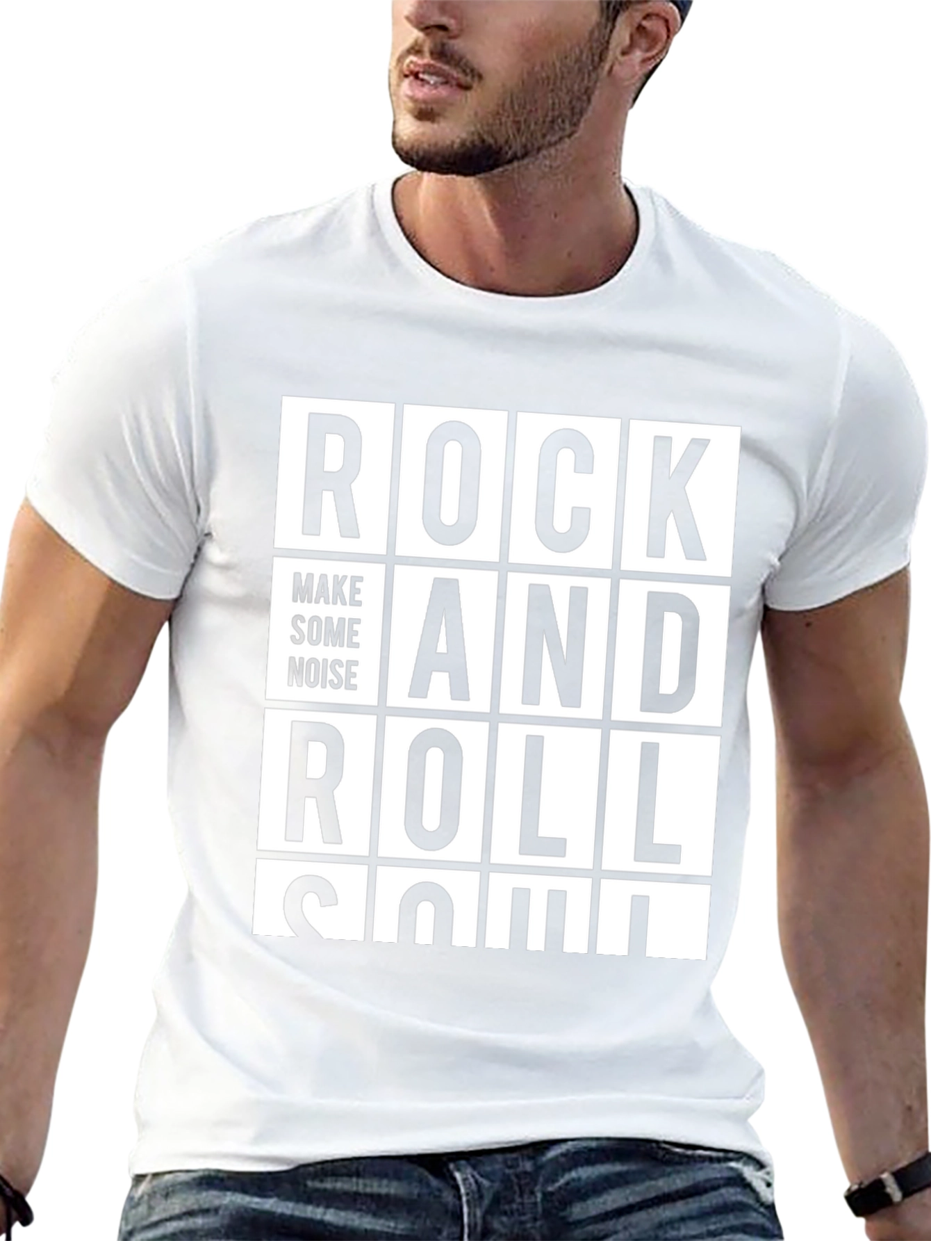 Rock And Roll Soul Black Graphic T-Shirt