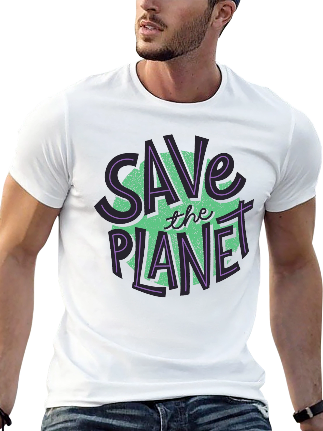 Save the Planet Graphic T-Shirt - Eco-Friendly Tee