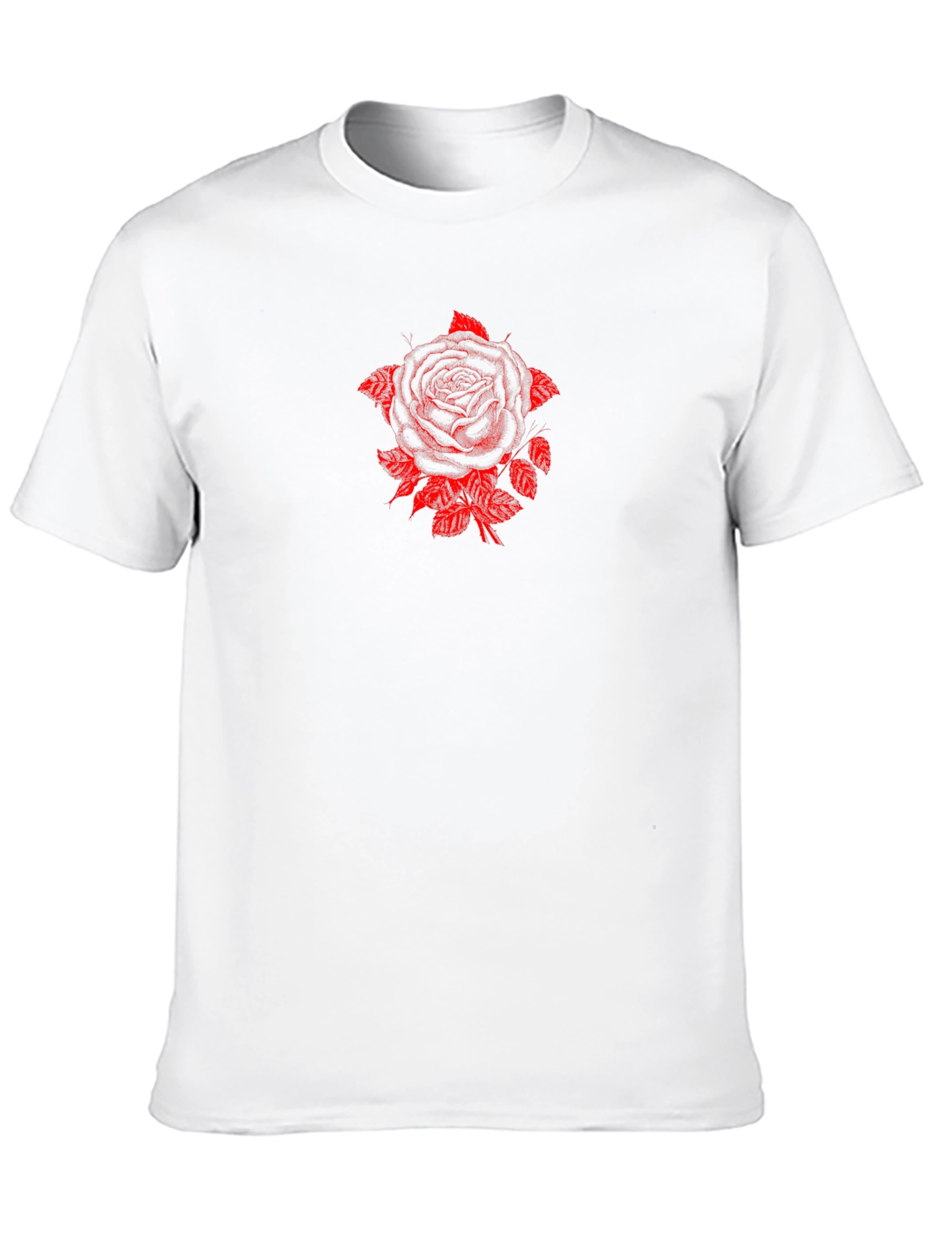 Rose Graphic Print T-Shirt - Black