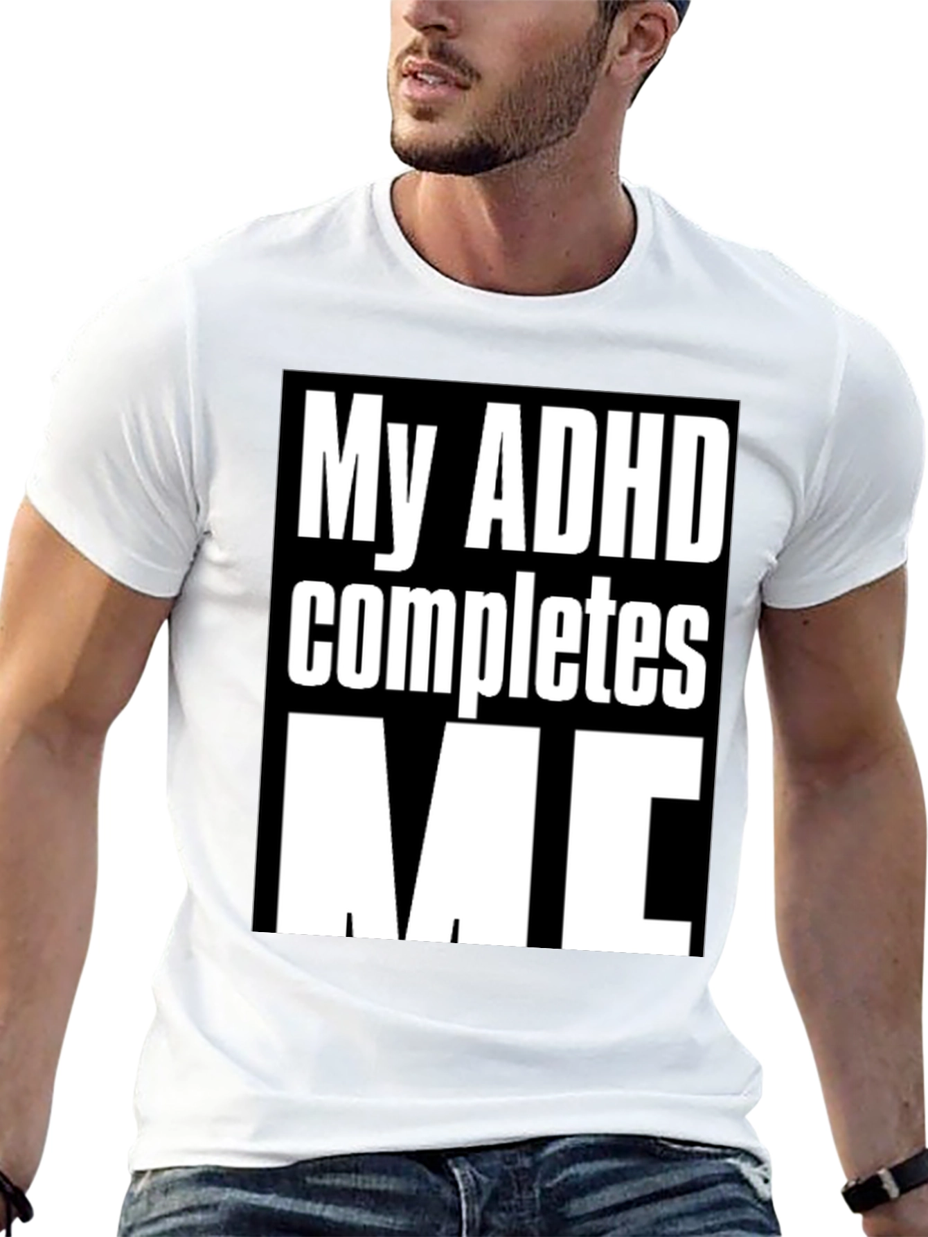 ADHD Completes Me Graphic Tee - Black