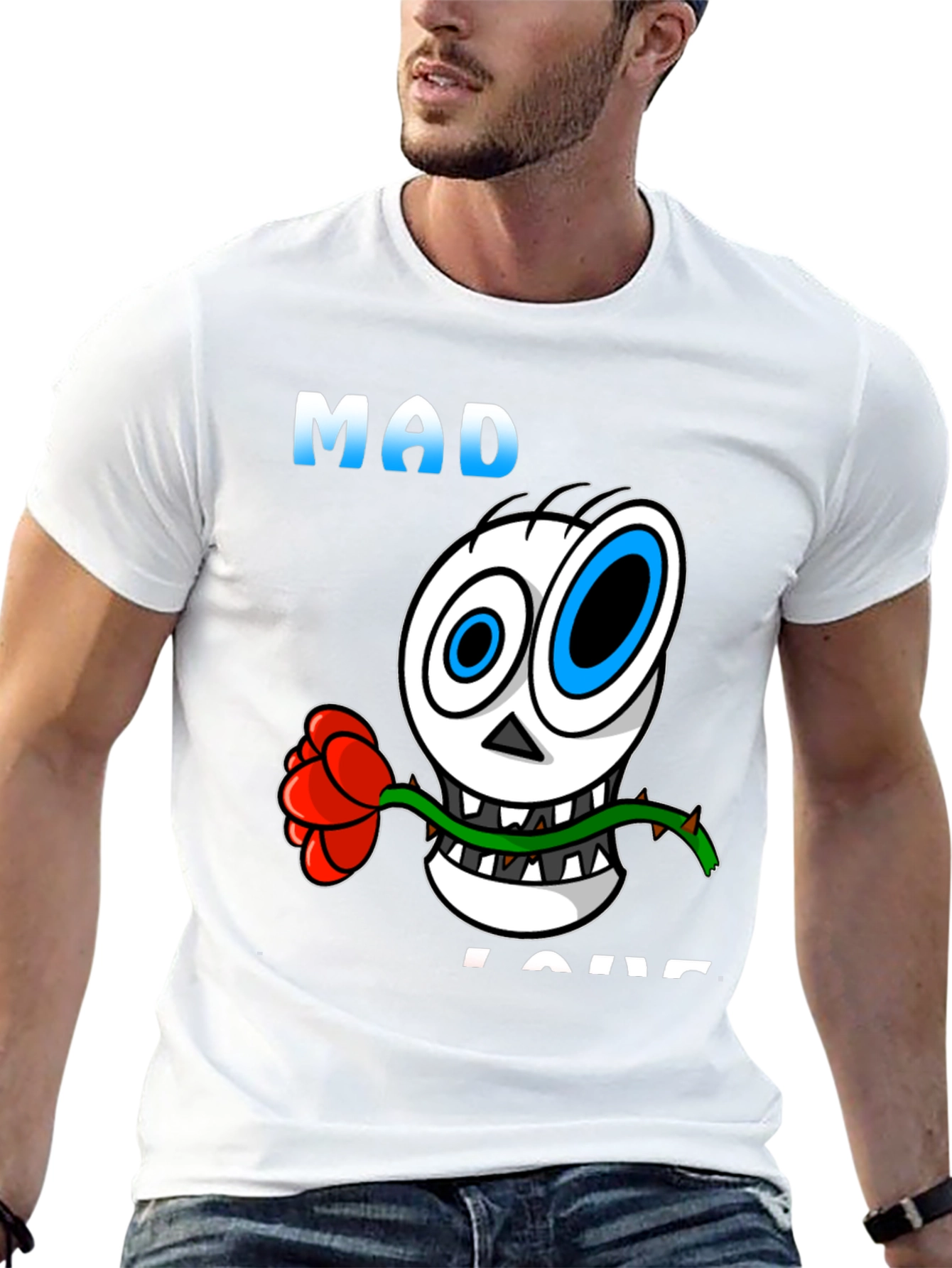 Mad Love Skull Graphic Black T-Shirt