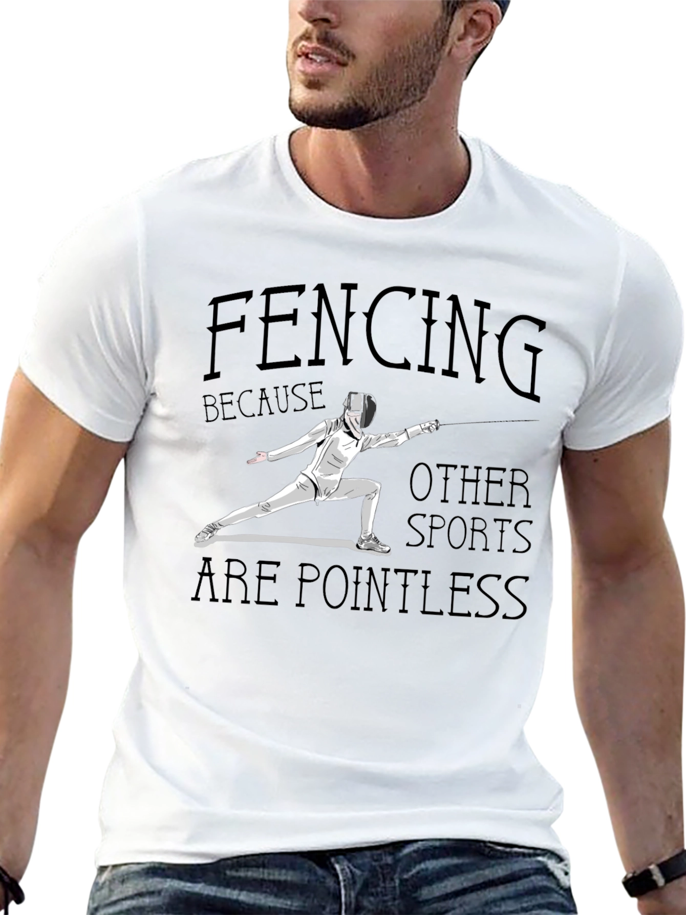 Fencing Because Other Sports Are Pointless Black T-Shirt