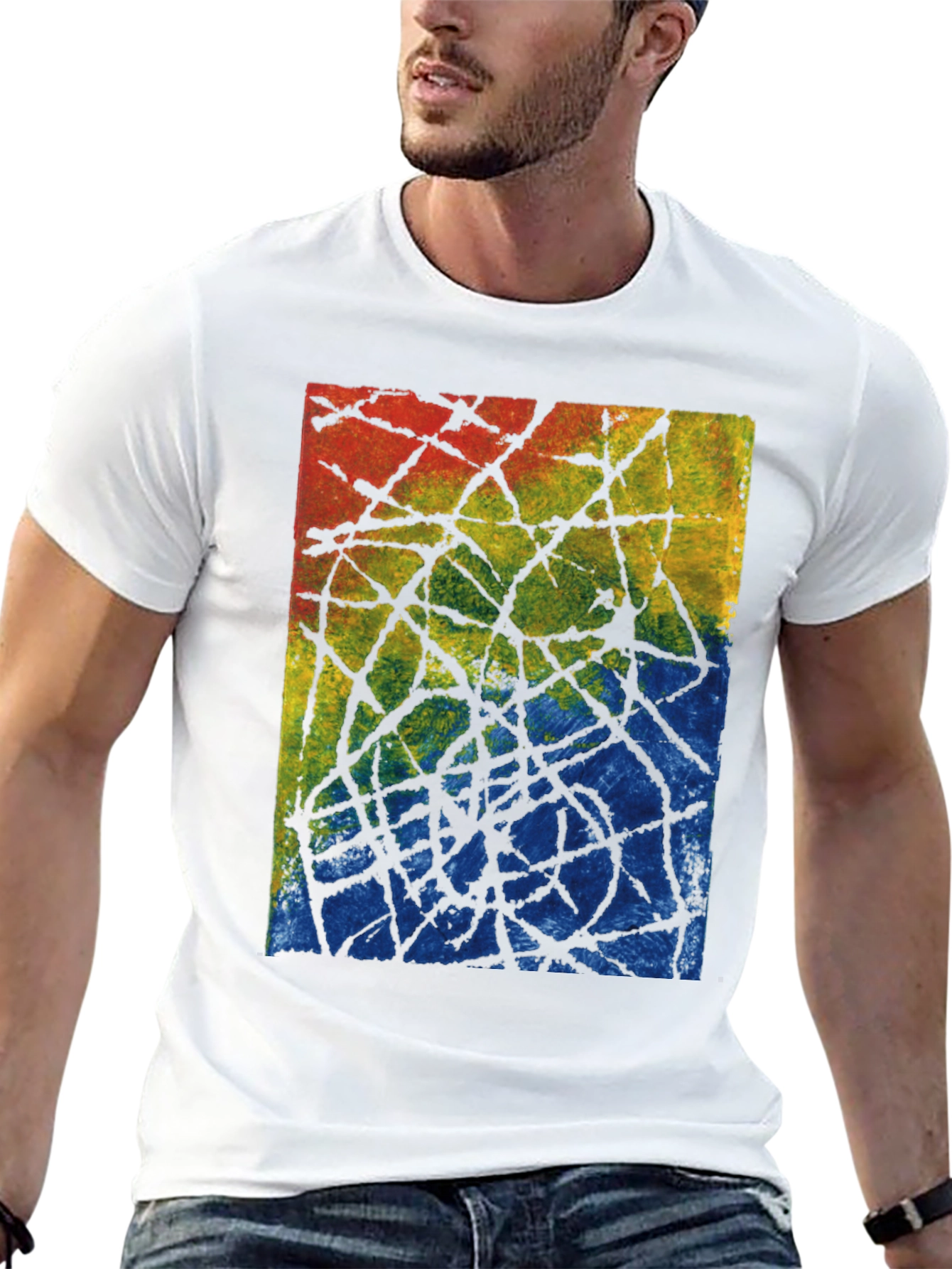 Abstract Art Mens Black T-Shirt