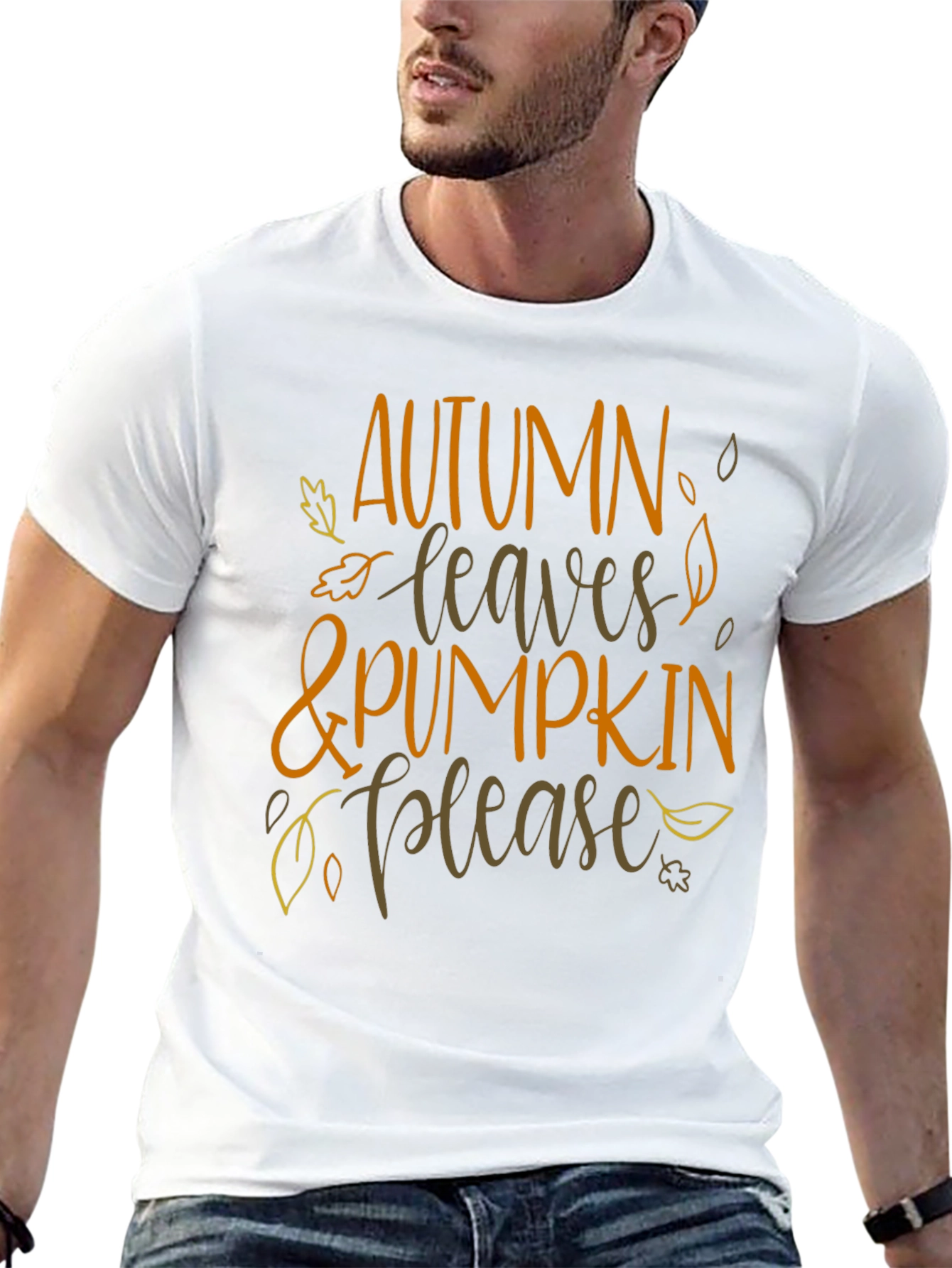 Autumn Leaves & Pumpkin Please T-Shirt