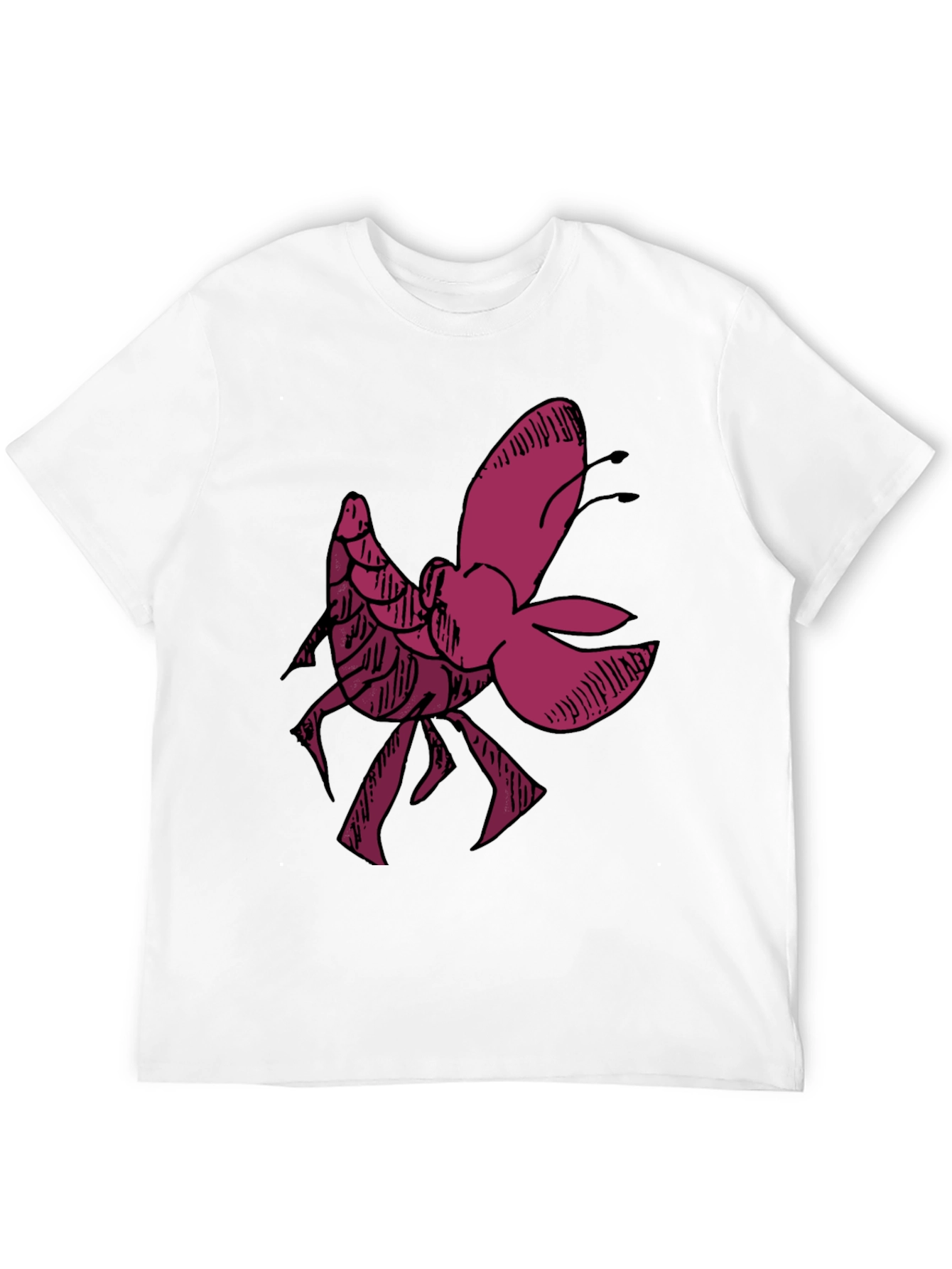 Abstract Butterfly Graphic Tee - Black