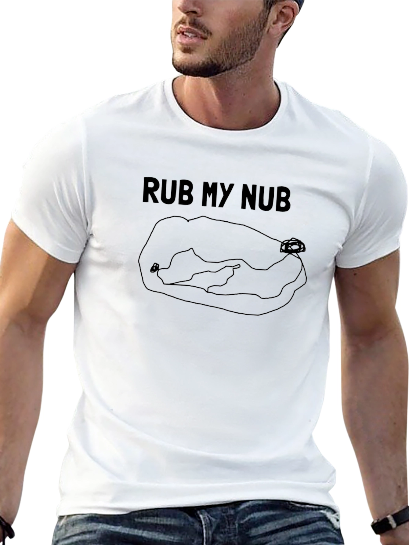 Rub My Nub T-Shirt - Novelty Graphic Tee