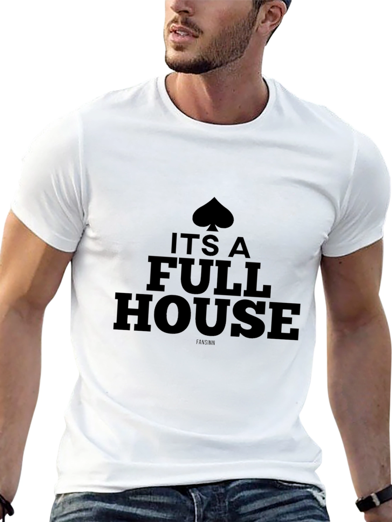 Its a Full House Mens Black T-Shirt