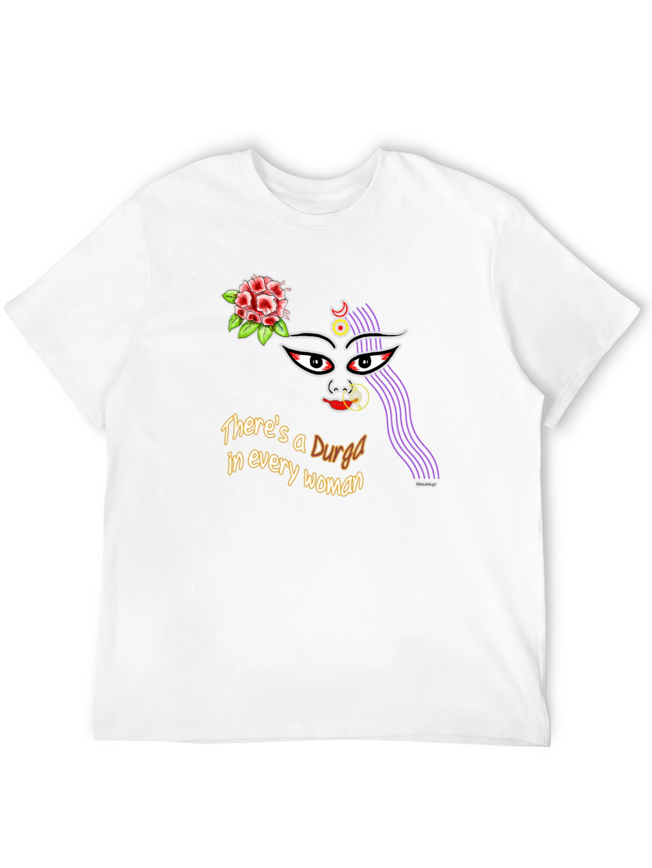 Durga Woman Graphic Tee - Empowering Design