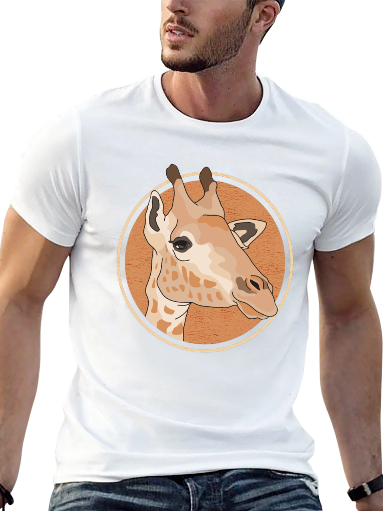 Giraffe Graphic Tee - Unisex Black T-Shirt