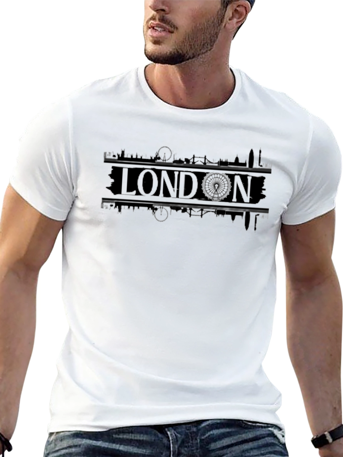 London Skyline Black T-Shirt