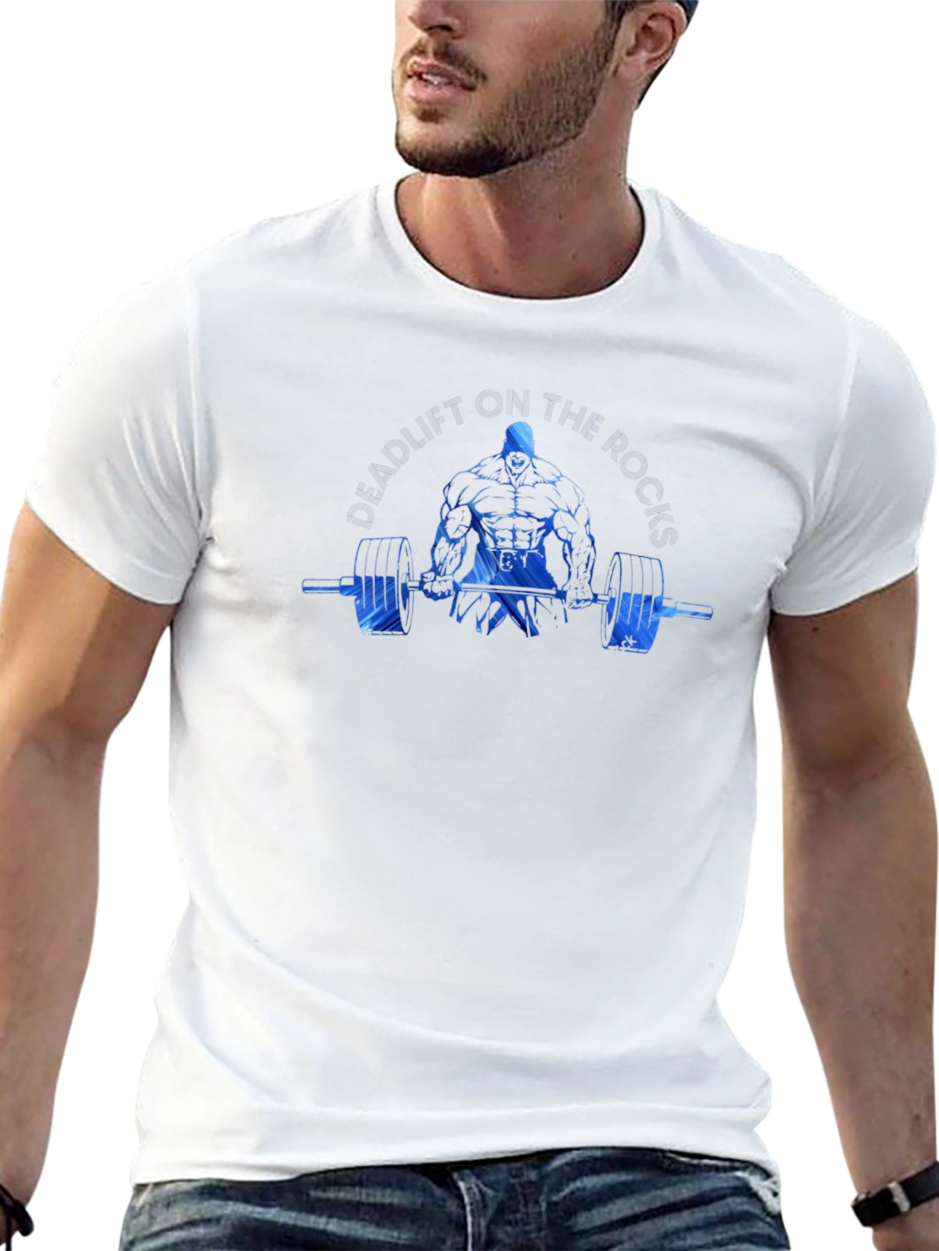 Weightlifting Graphic Tee - Black Cotton Blend