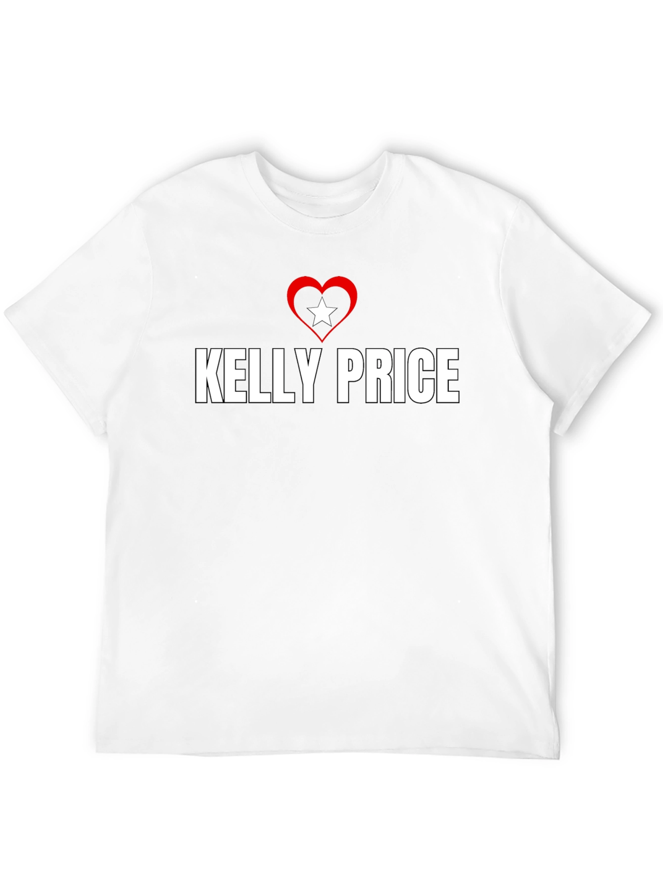 Kelly Price Heart Star Black T-Shirt