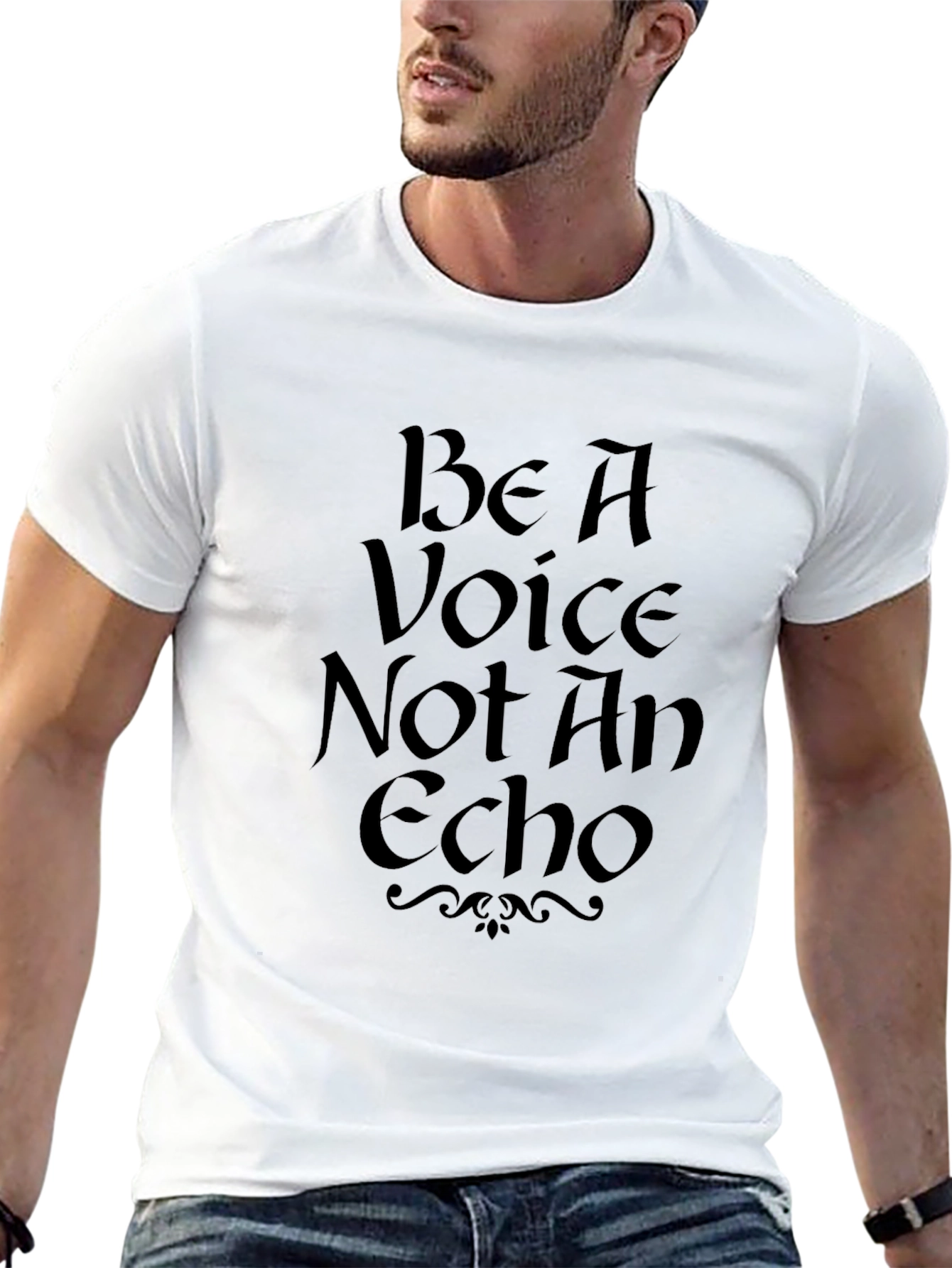 Be A Voice Tee - Black Graphic T-Shirt