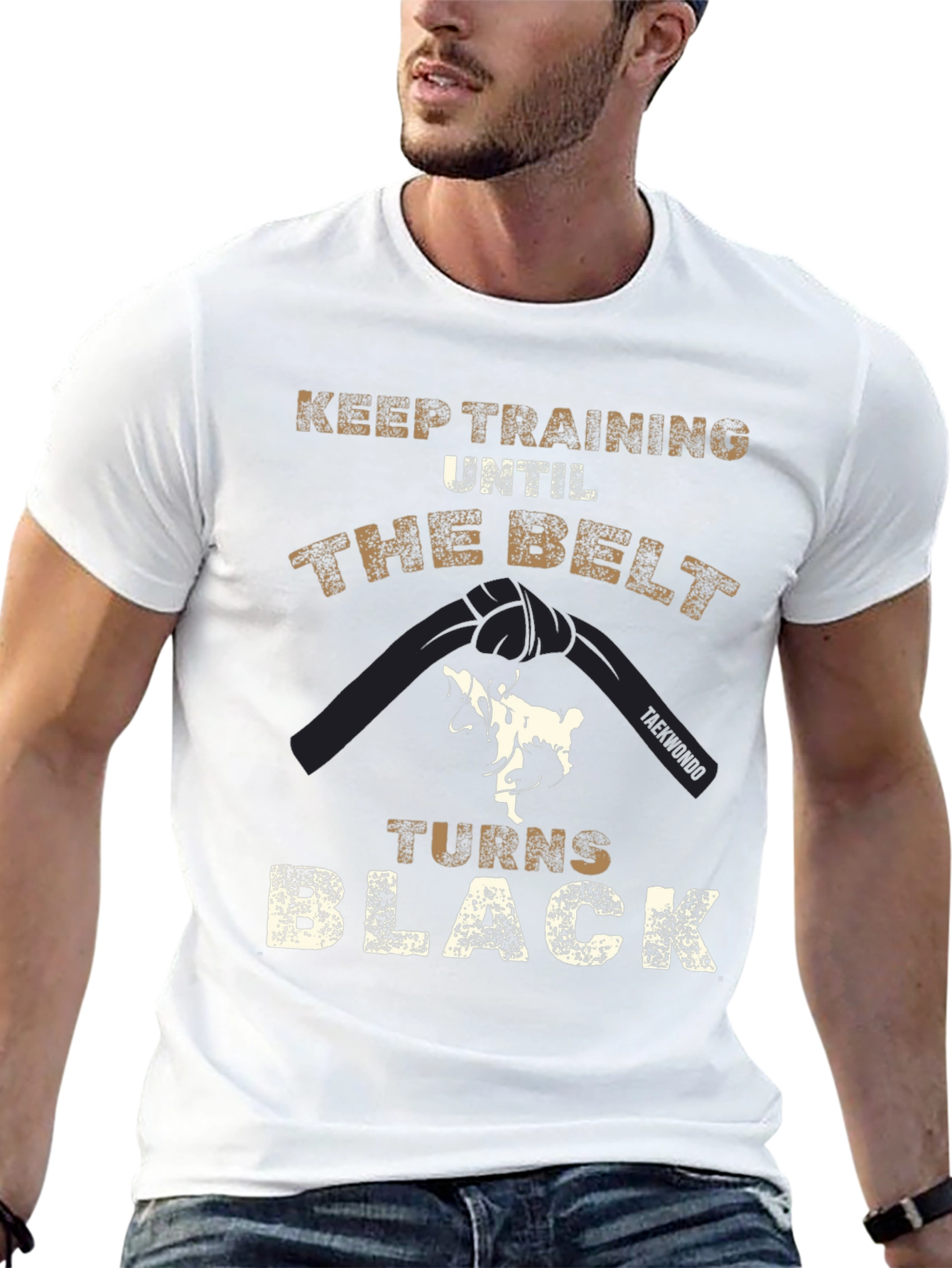 Taekwondo Black Belt T-Shirt - Keep Training
