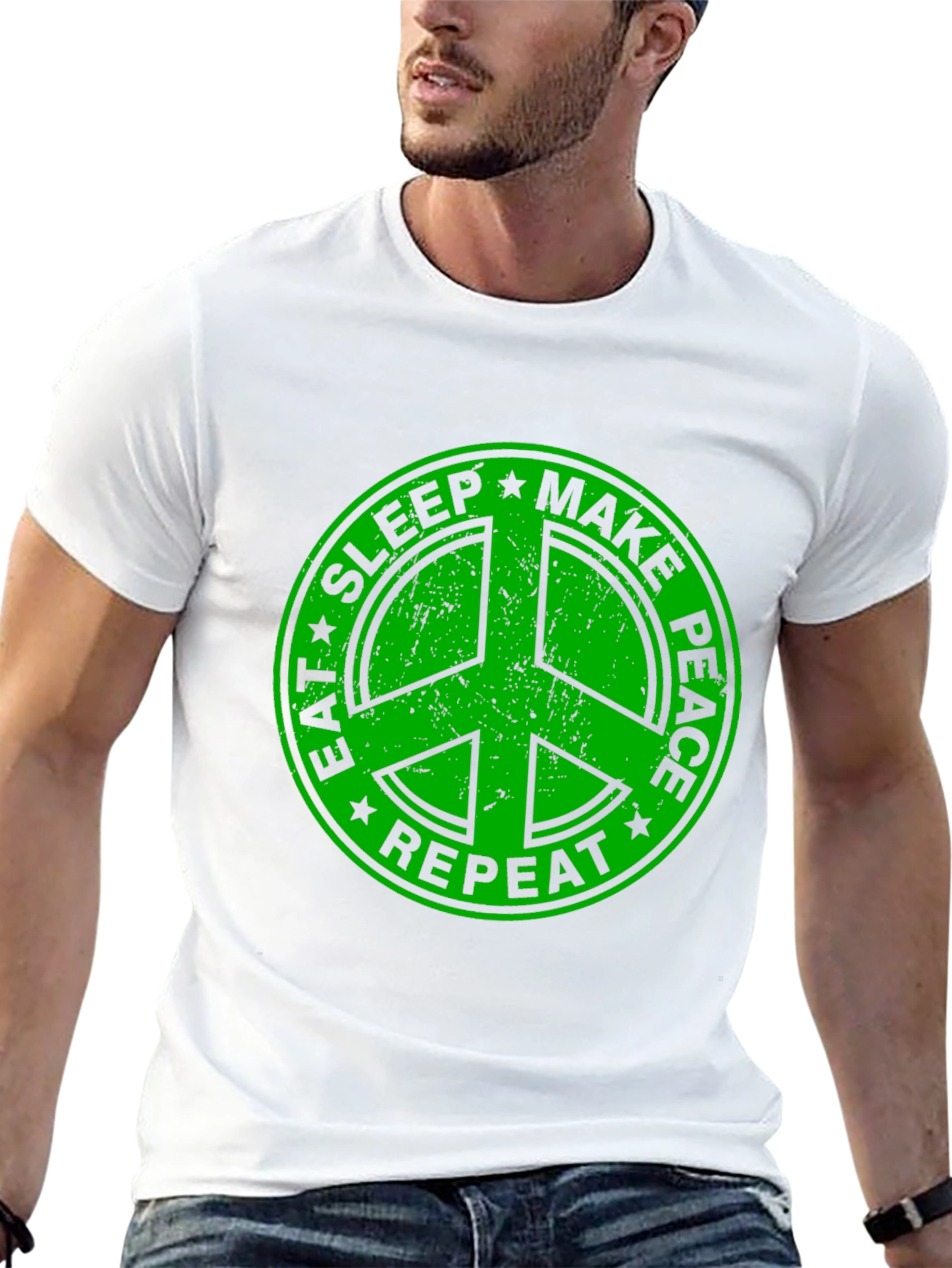 Eat Sleep Make Peace Repeat Graphic Tee