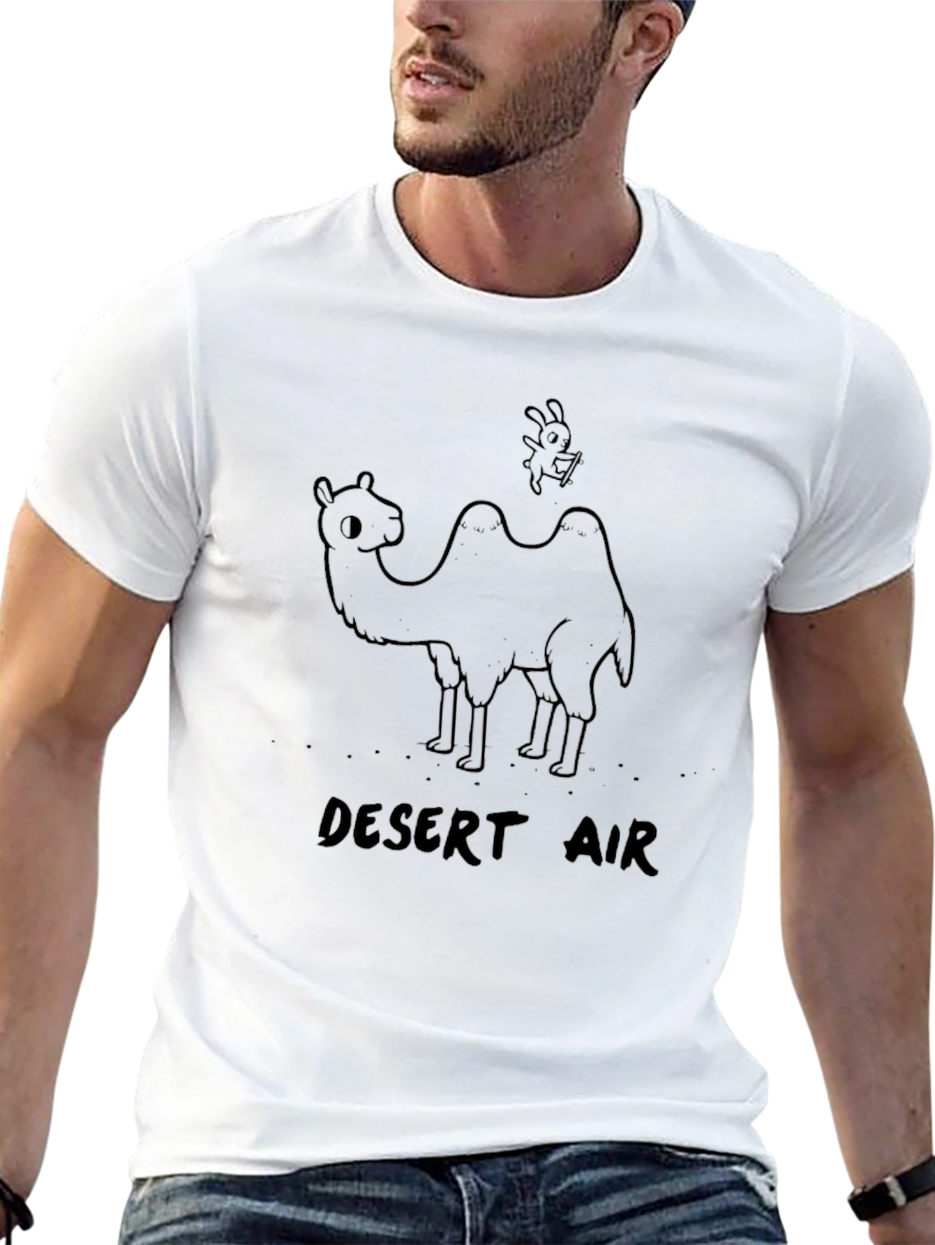 Desert Air Graphic T-Shirt - Camel & Bunny Tee