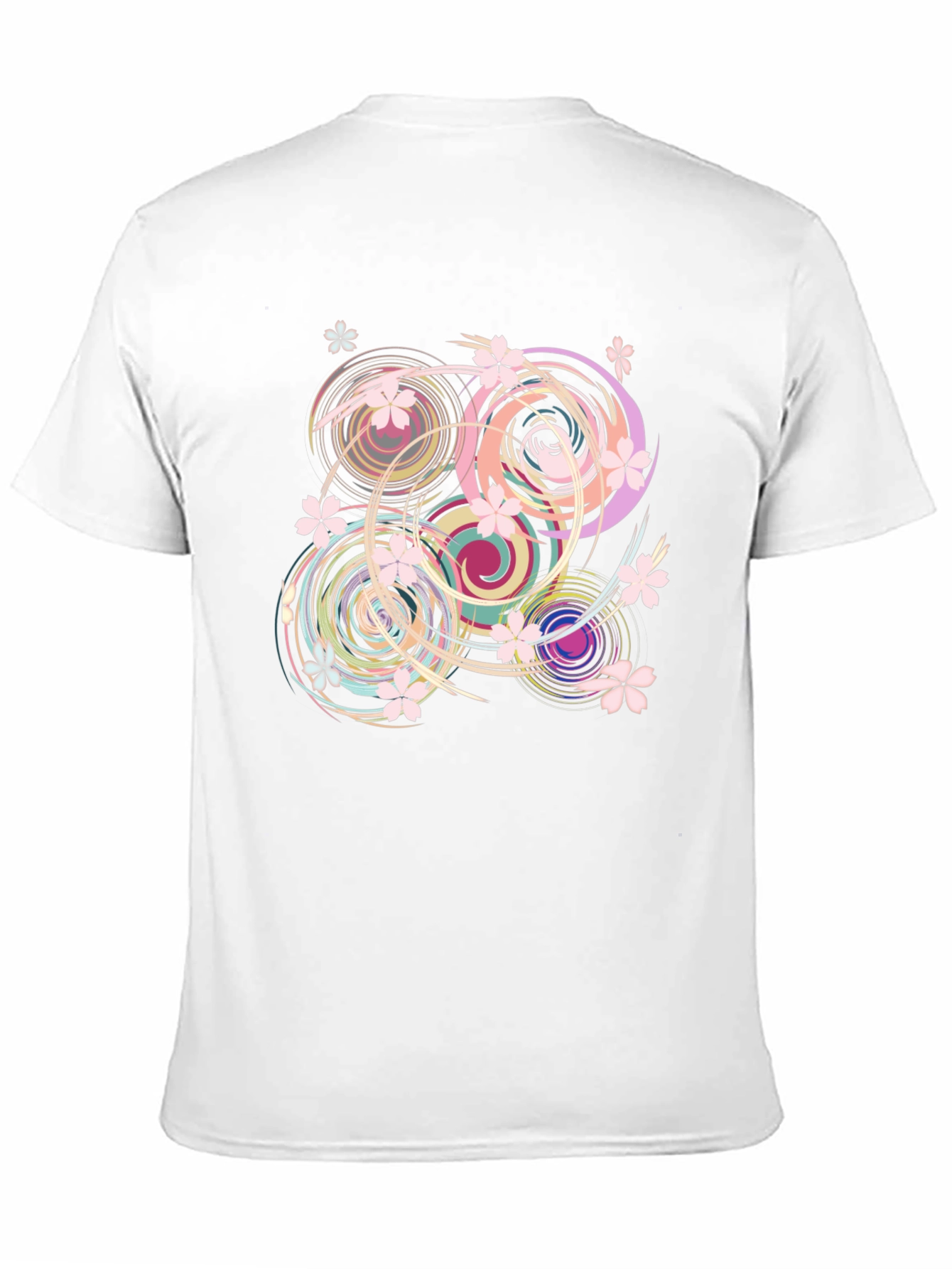 Swirl Floral Black T-Shirt